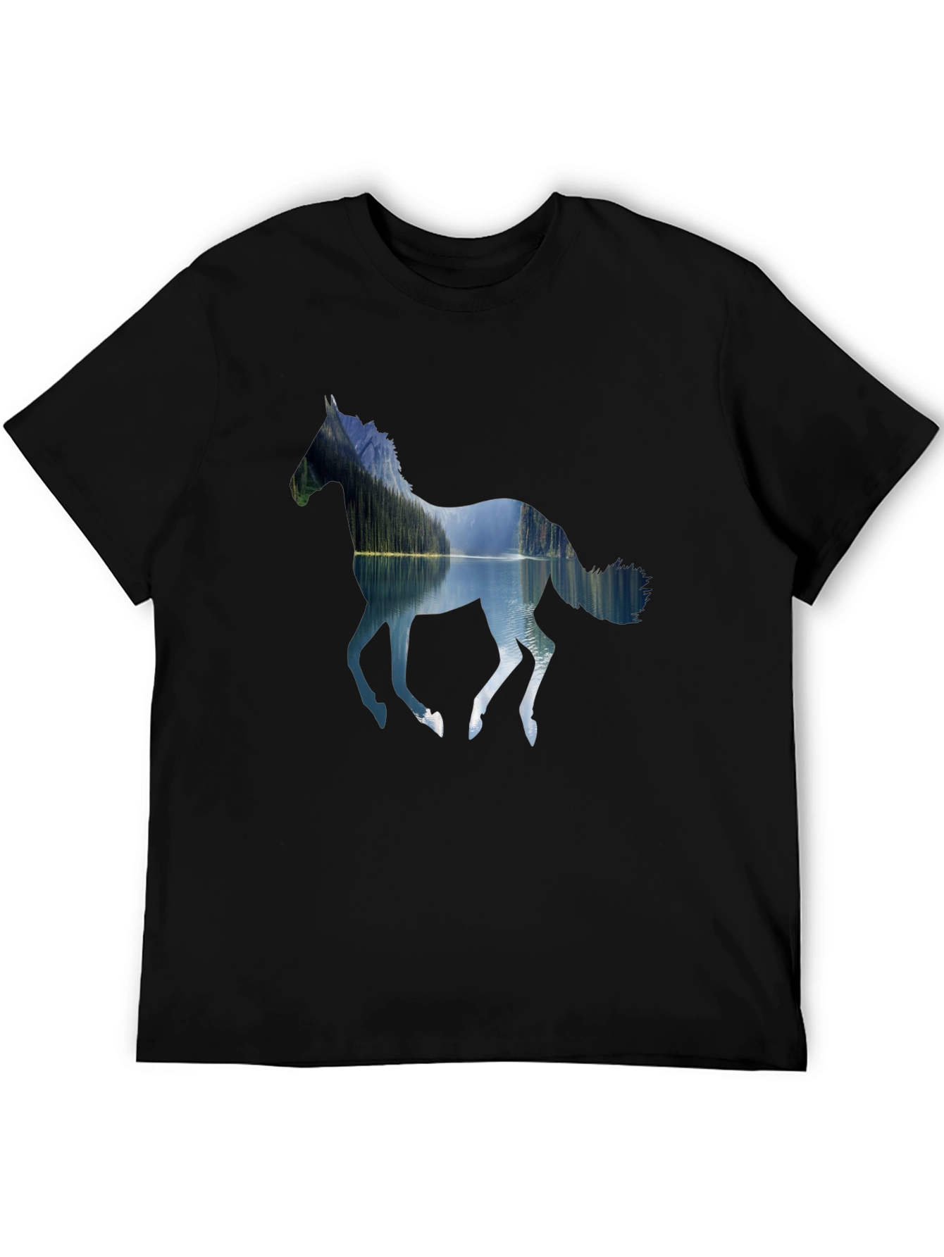 Nature Horse Black T-Shirt