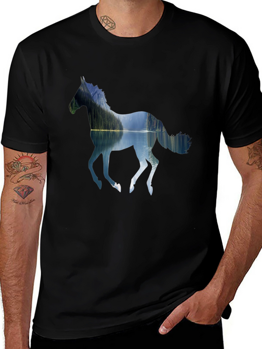 Nature Horse Black T-Shirt