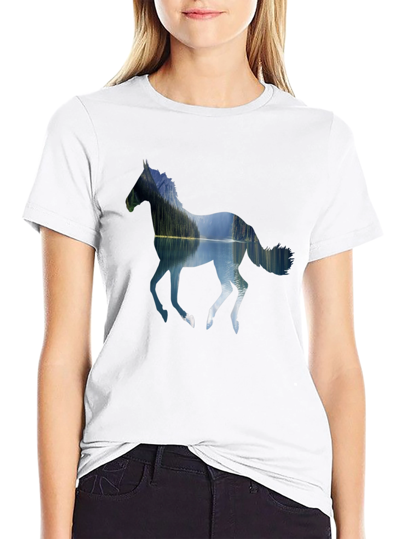Nature Horse Black T-Shirt