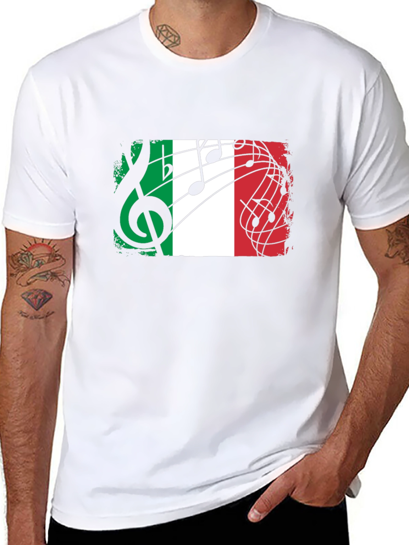 Italian Flag Music T-Shirt