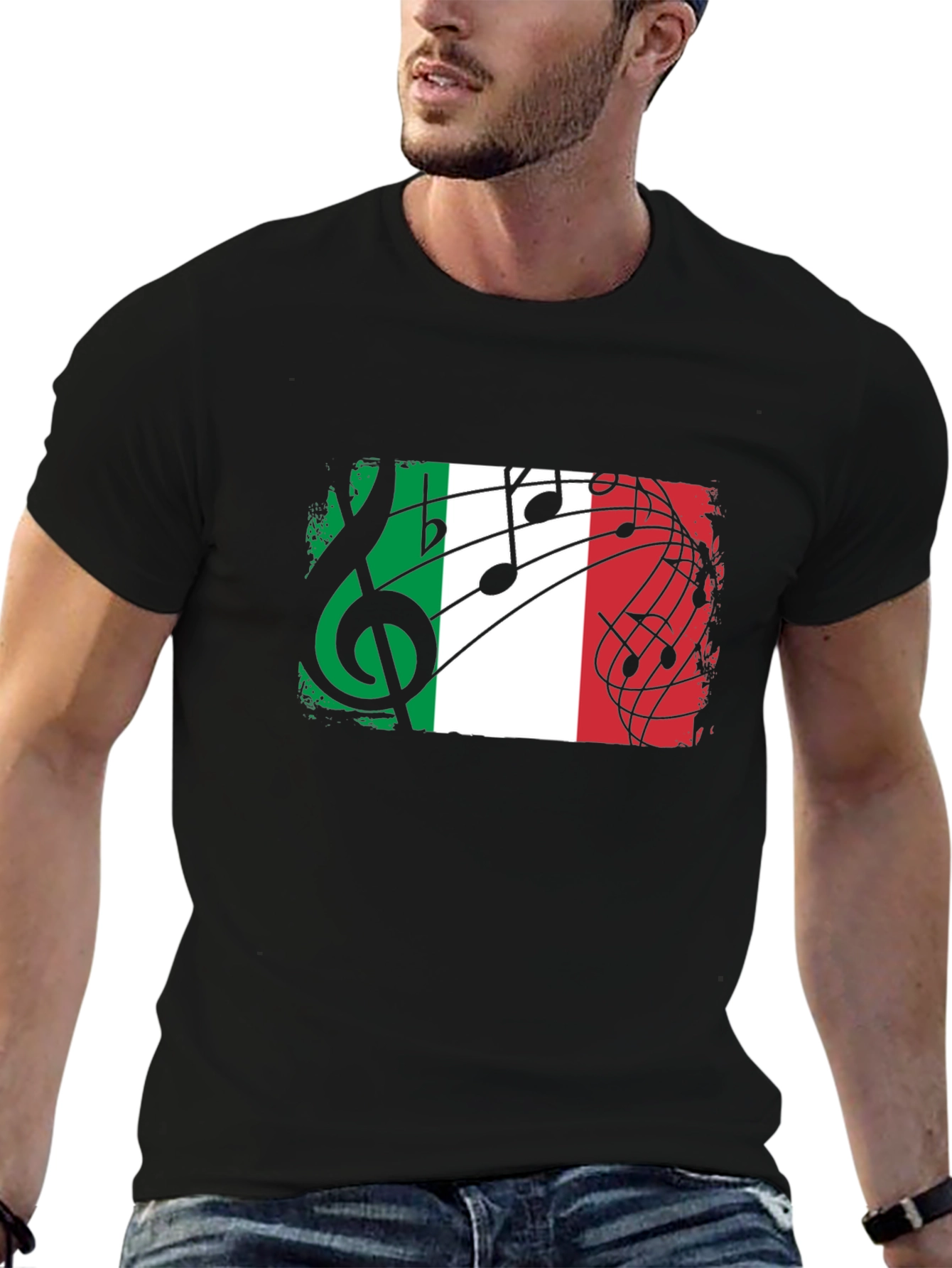 Italian Flag Music T-Shirt