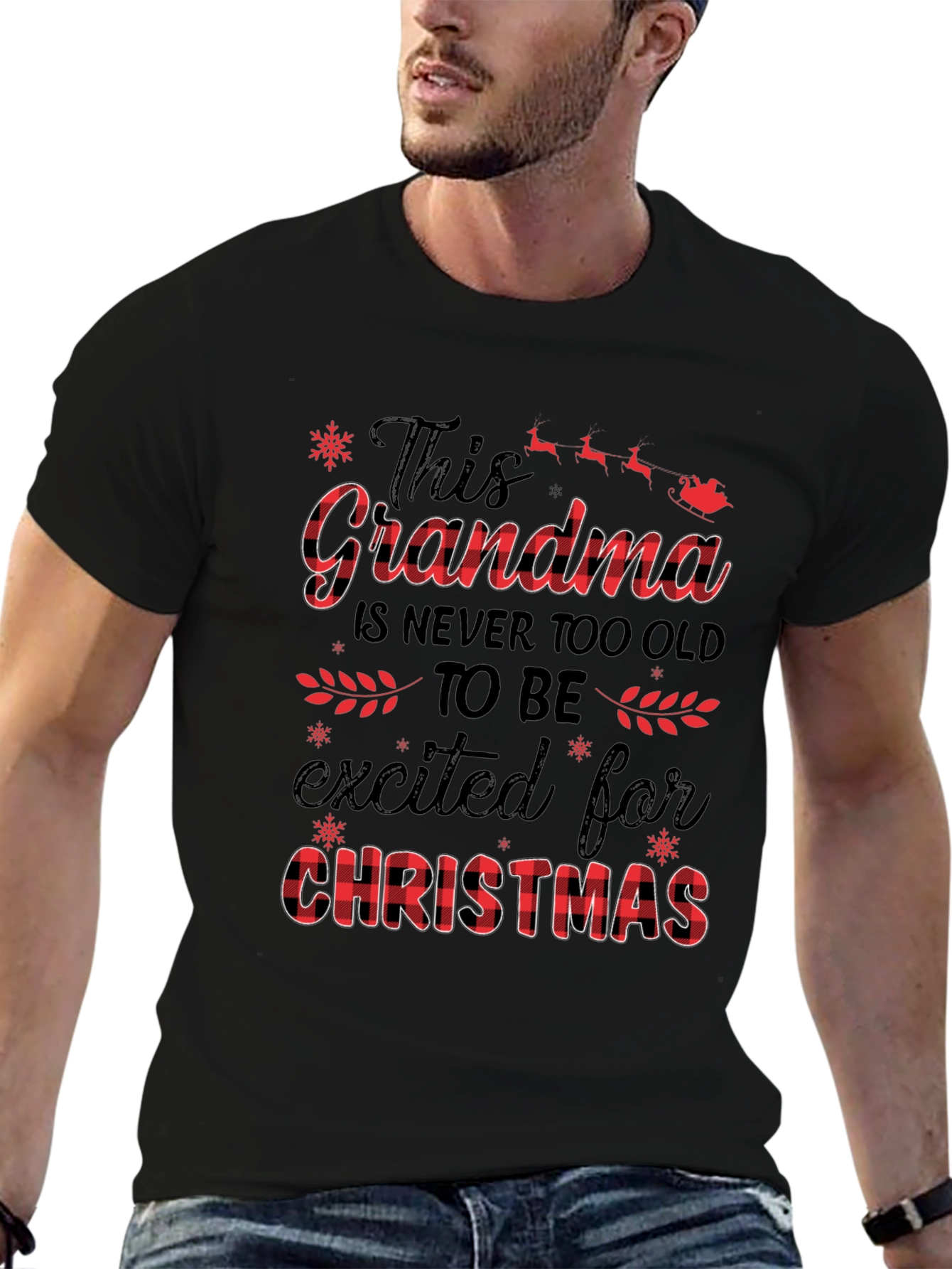 Grandma Christmas T-Shirt - Festive Holiday Apparel