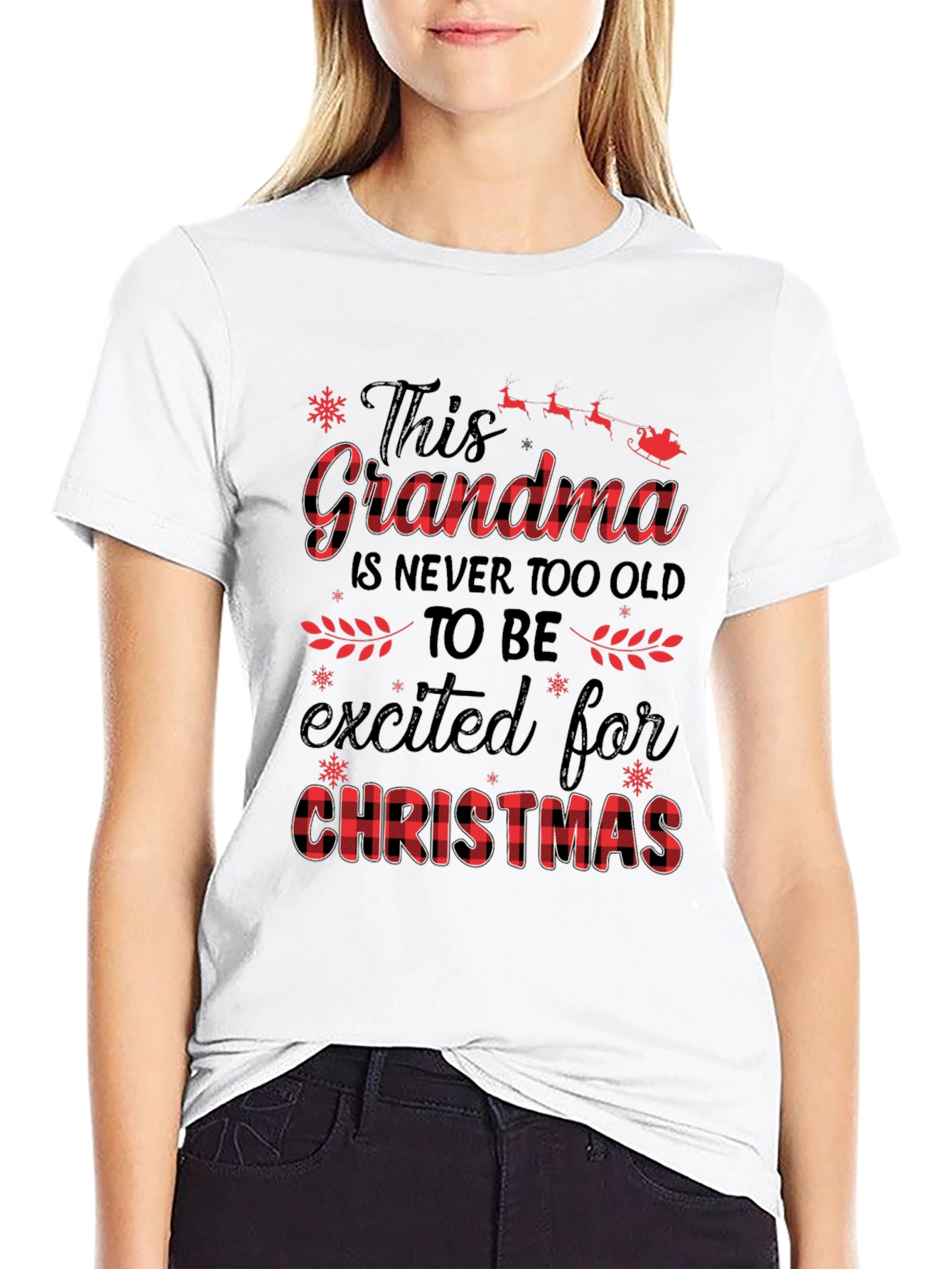 Grandma Christmas T-Shirt - Festive Holiday Apparel