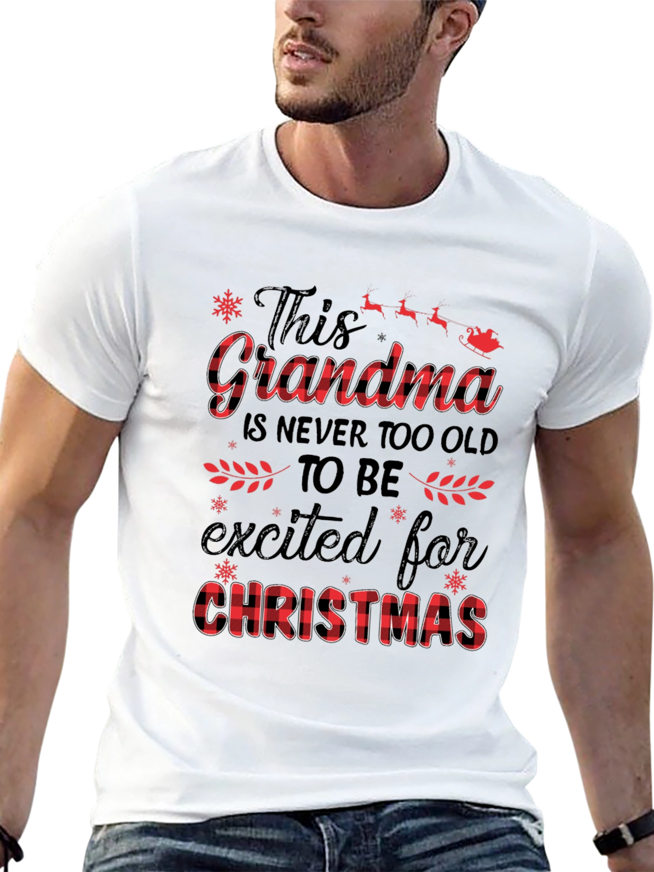 Grandma Christmas T-Shirt - Festive Holiday Apparel