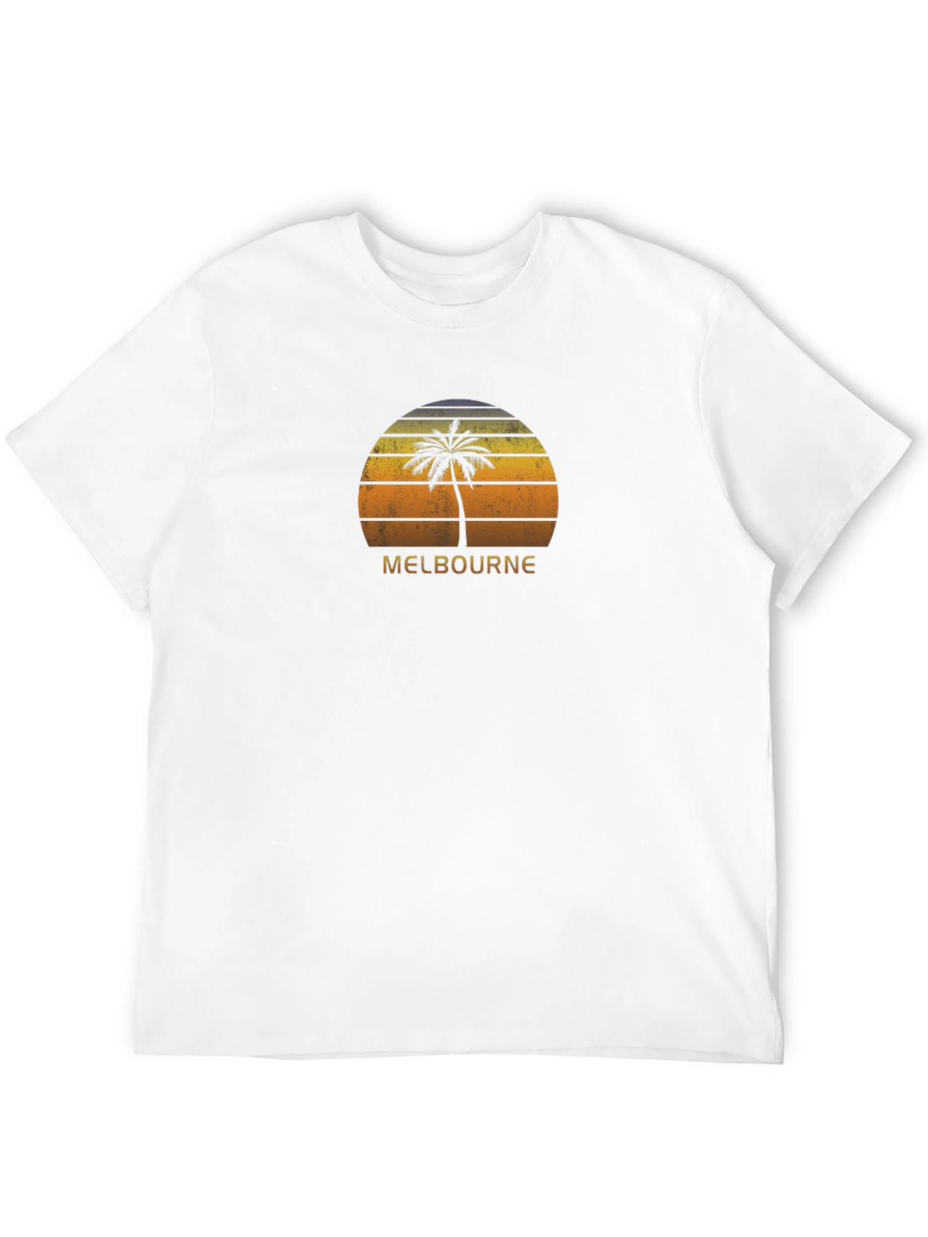 Melbourne Retro Sunset Palm Tree T-Shirt
