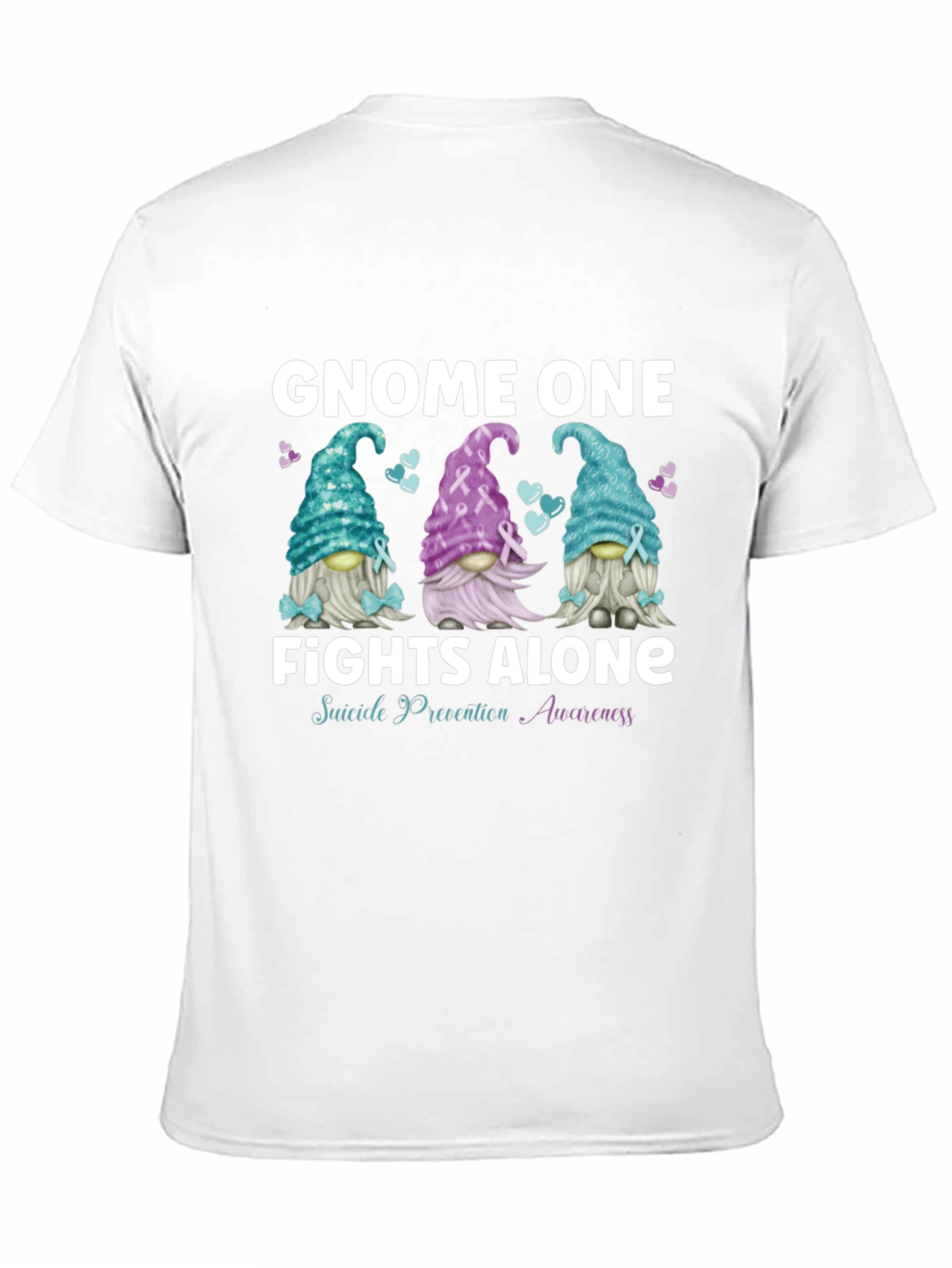 Gnome One Fights Alone Suicide Prevention Awareness T-Shirt