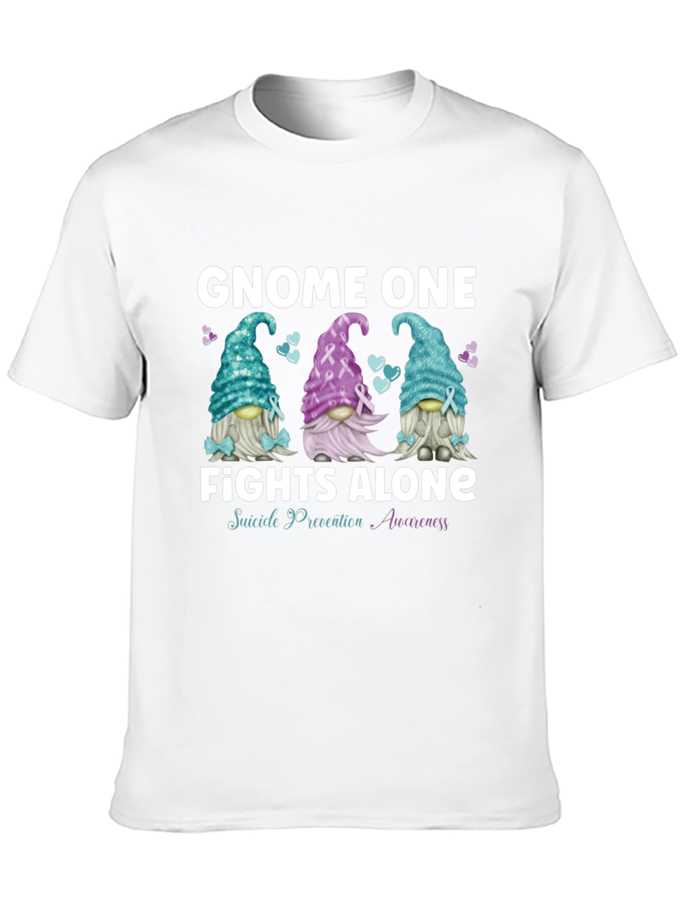 Gnome One Fights Alone Suicide Prevention Awareness T-Shirt
