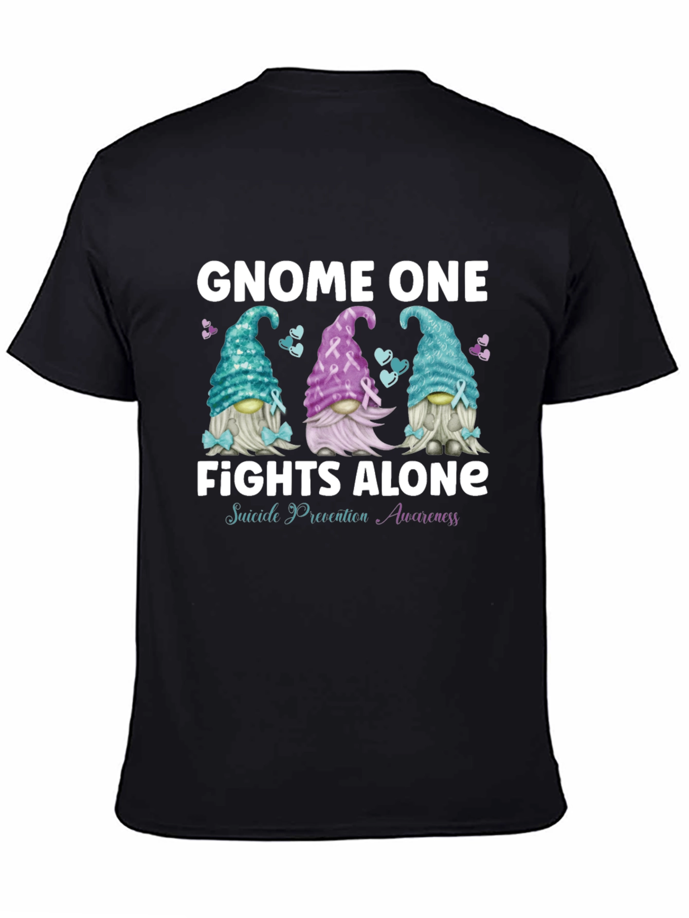 Gnome One Fights Alone Suicide Prevention Awareness T-Shirt
