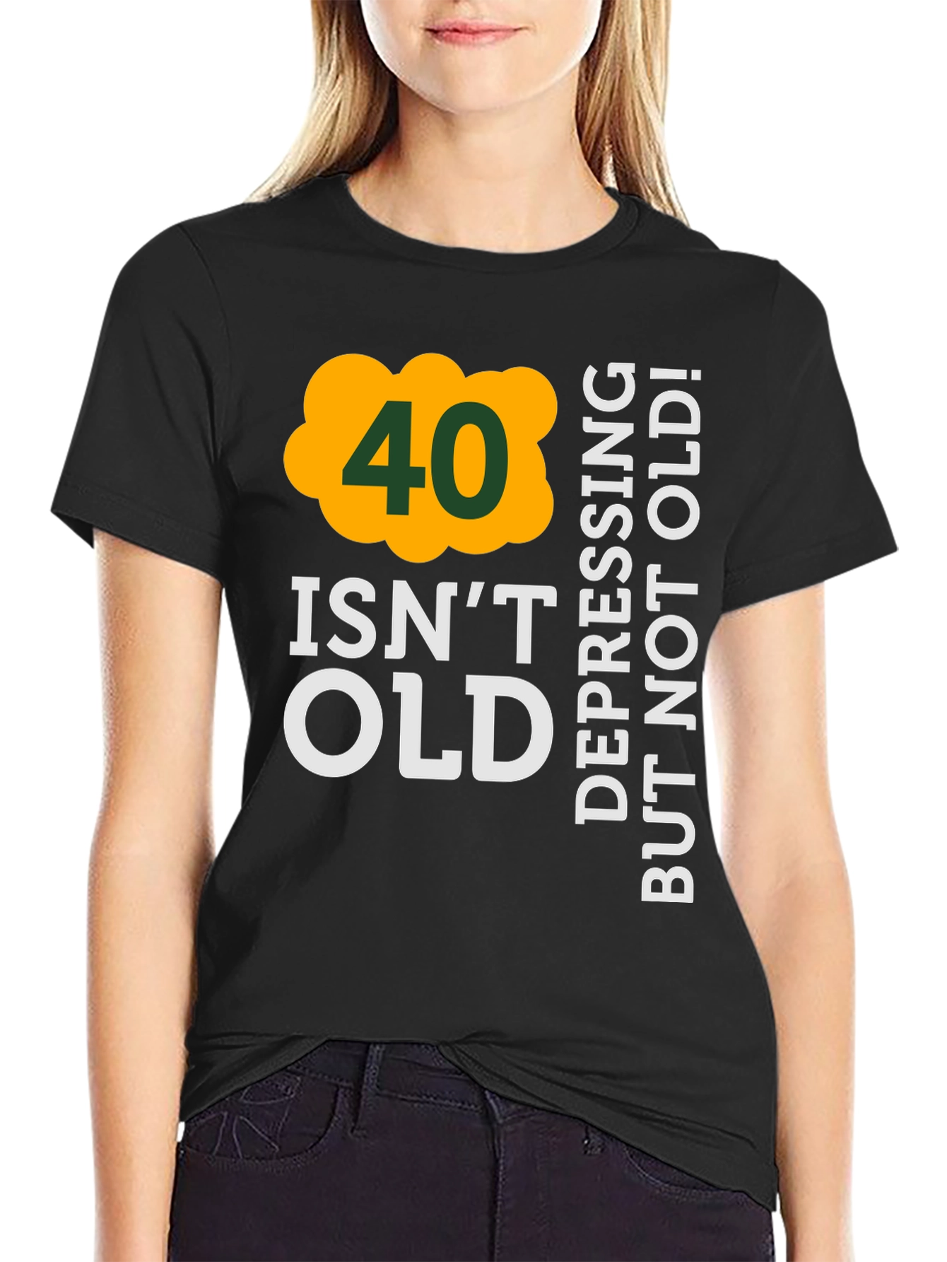 40 Isnt Old Mens Black T-Shirt