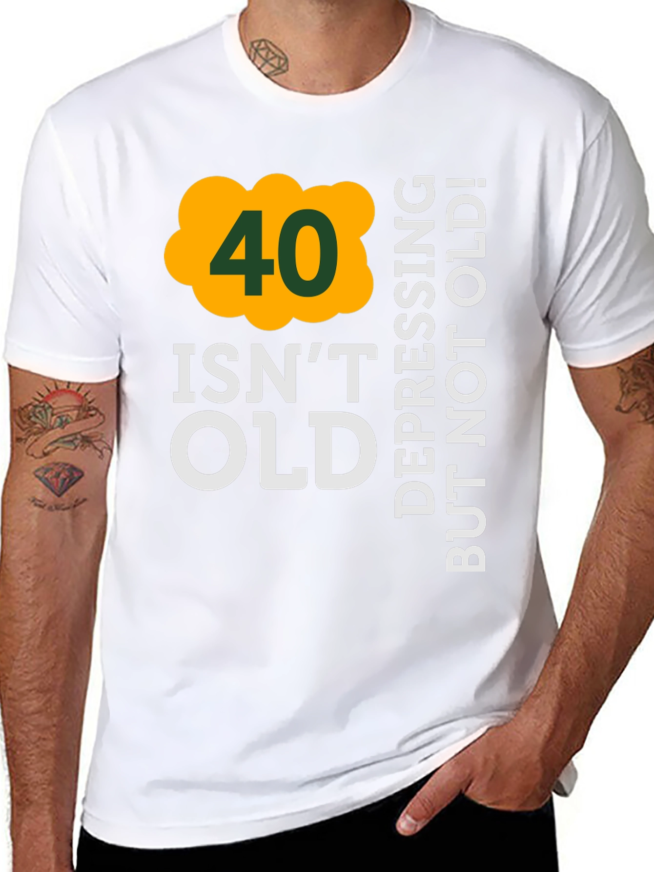 40 Isnt Old Mens Black T-Shirt