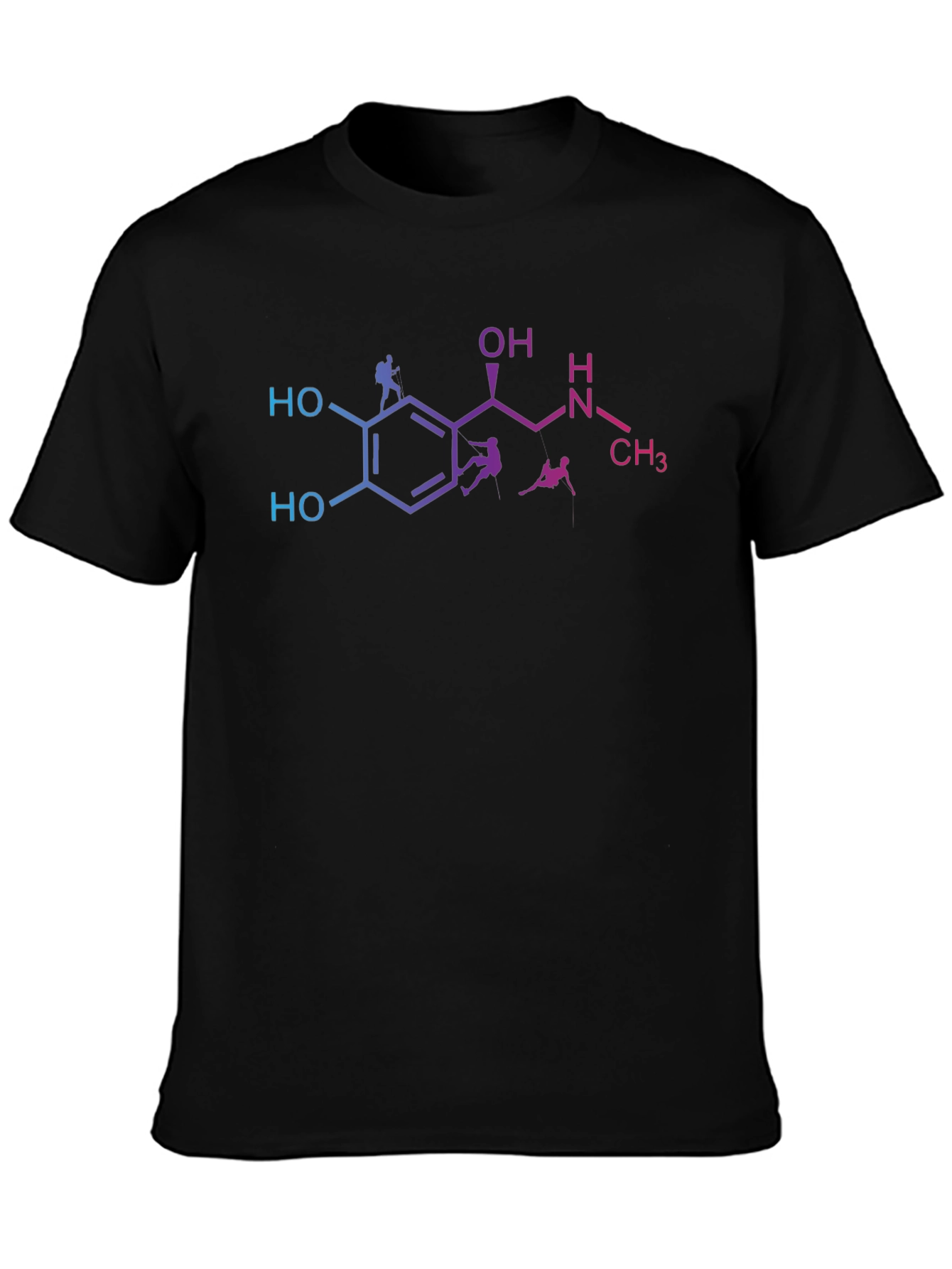 Dopamine Climber Black T-Shirt - Rock Climbing Enthusiast