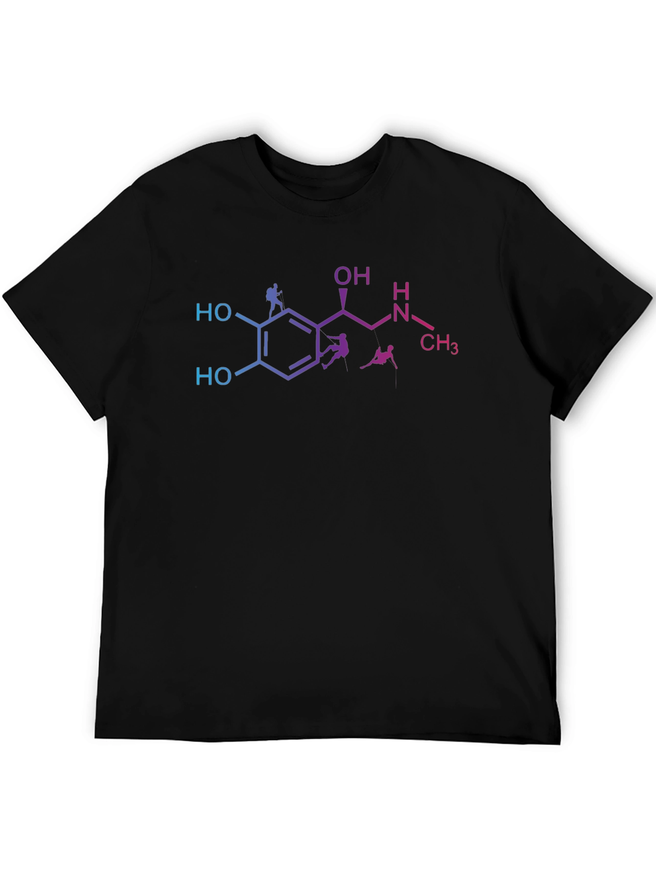 Dopamine Climber Black T-Shirt - Rock Climbing Enthusiast