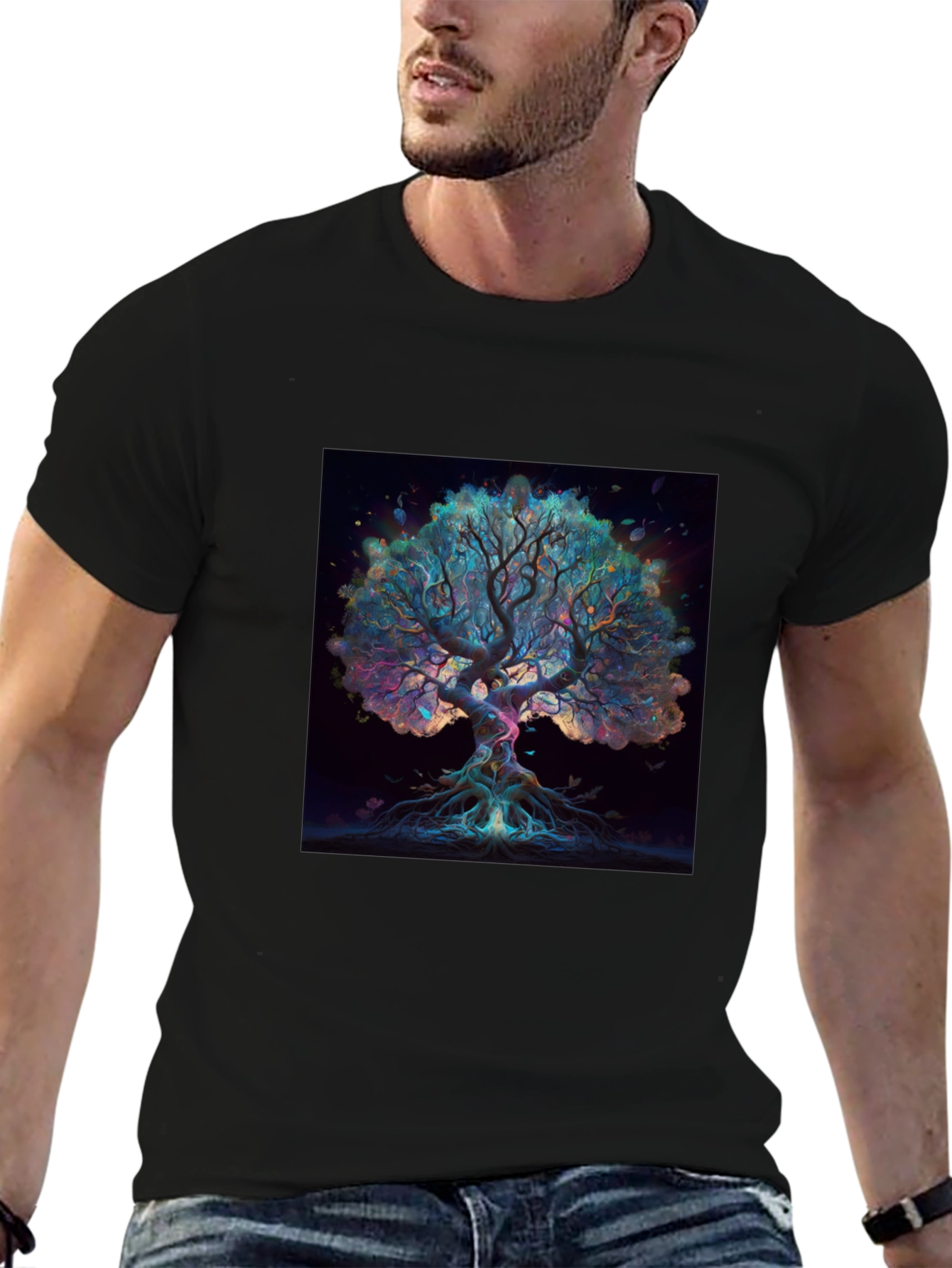 Mystical Tree Graphic Tee - Artistic Design