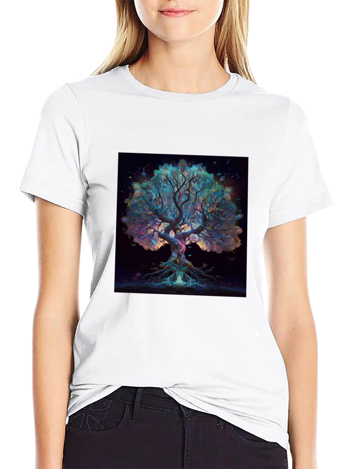 Mystical Tree Graphic Tee - Artistic Design