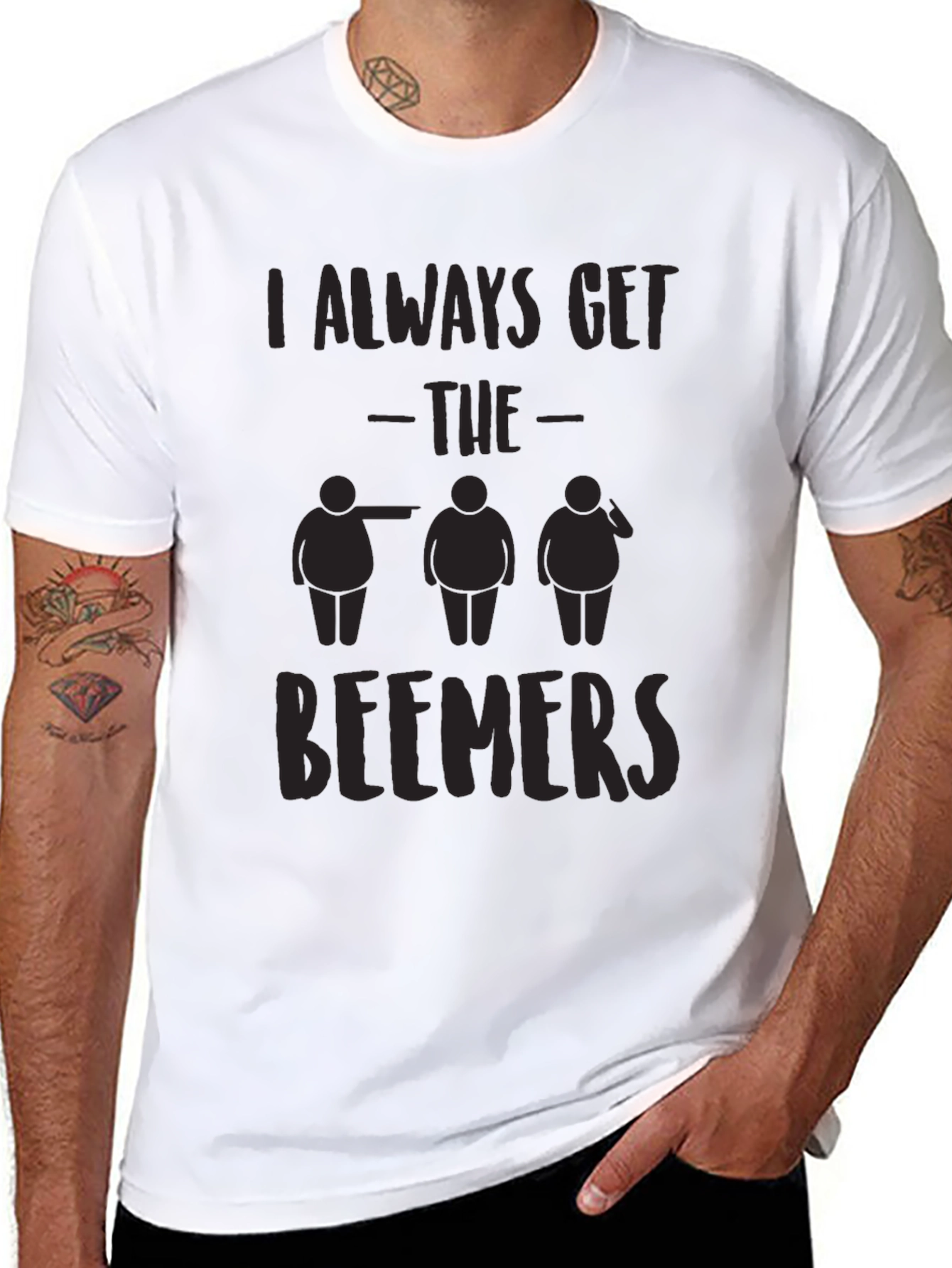 I Always Get the Beemers Black T-Shirt Funny
