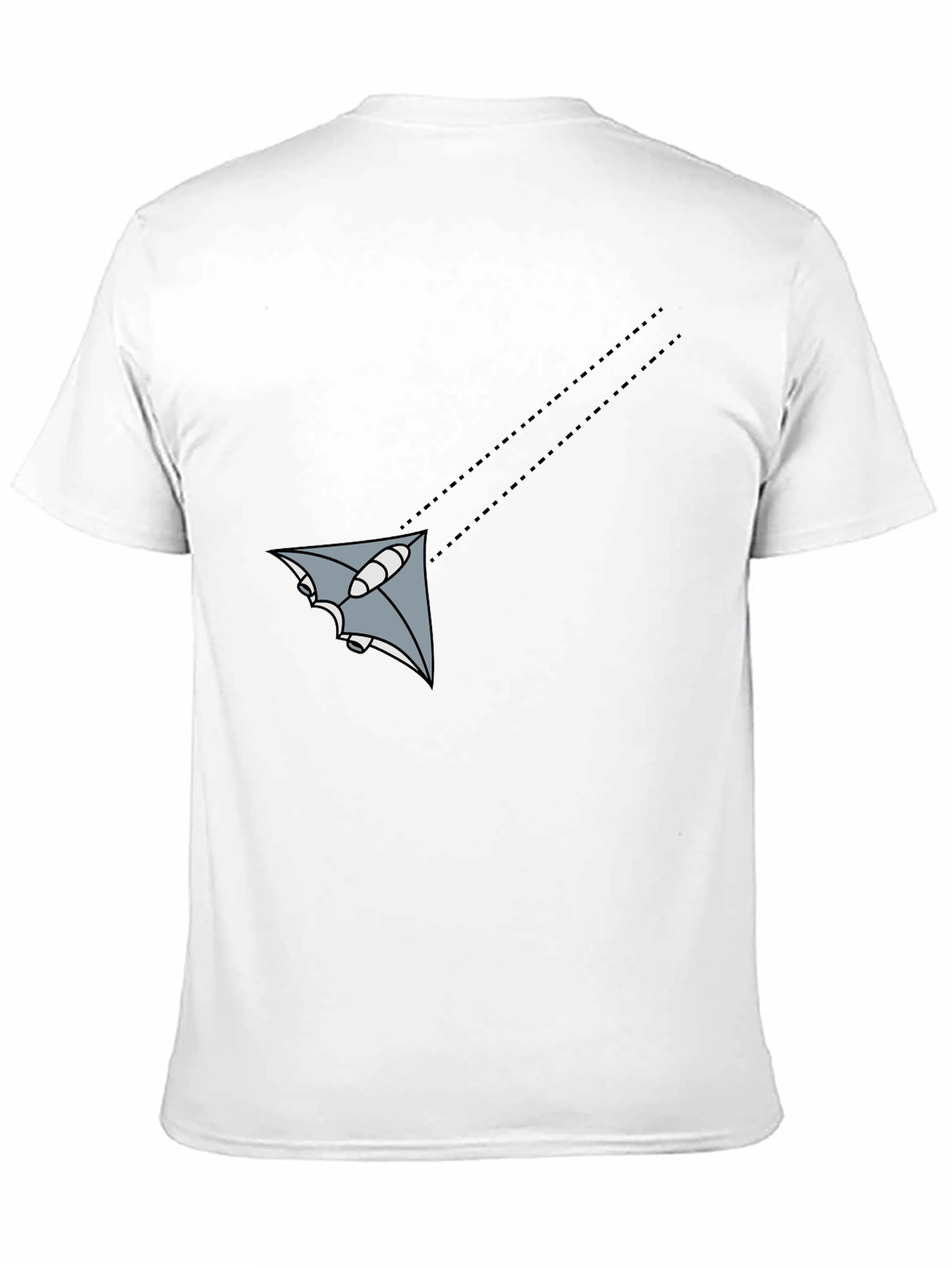 Mens Black Graphic Tee - Flying Object Design