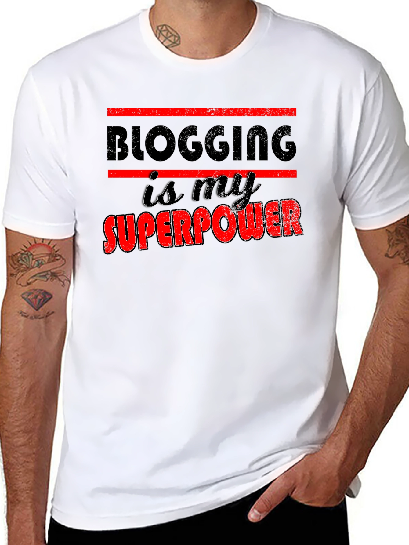 Blogging is My Superpower Graphic T-Shirt