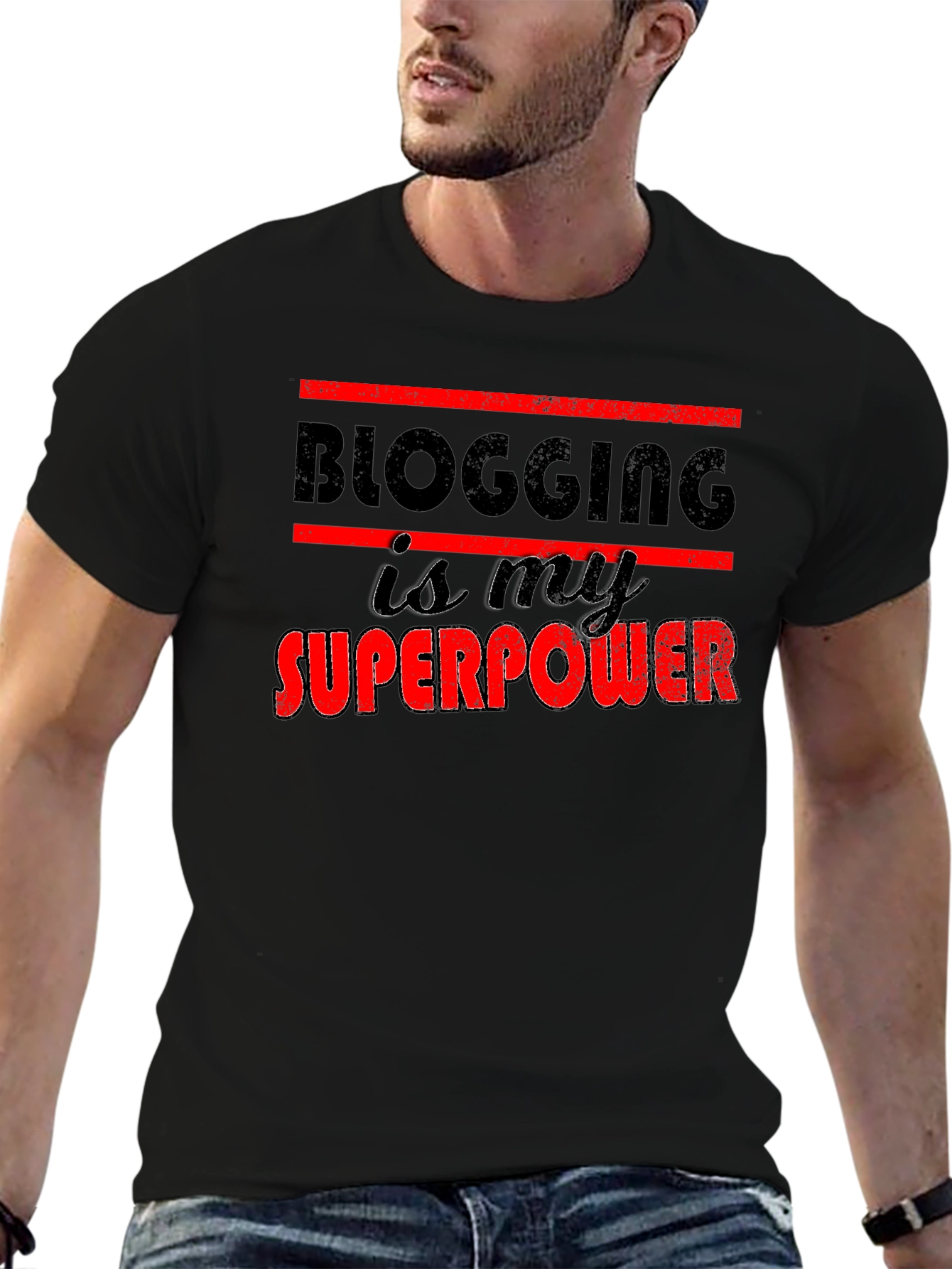 Blogging is My Superpower Graphic T-Shirt