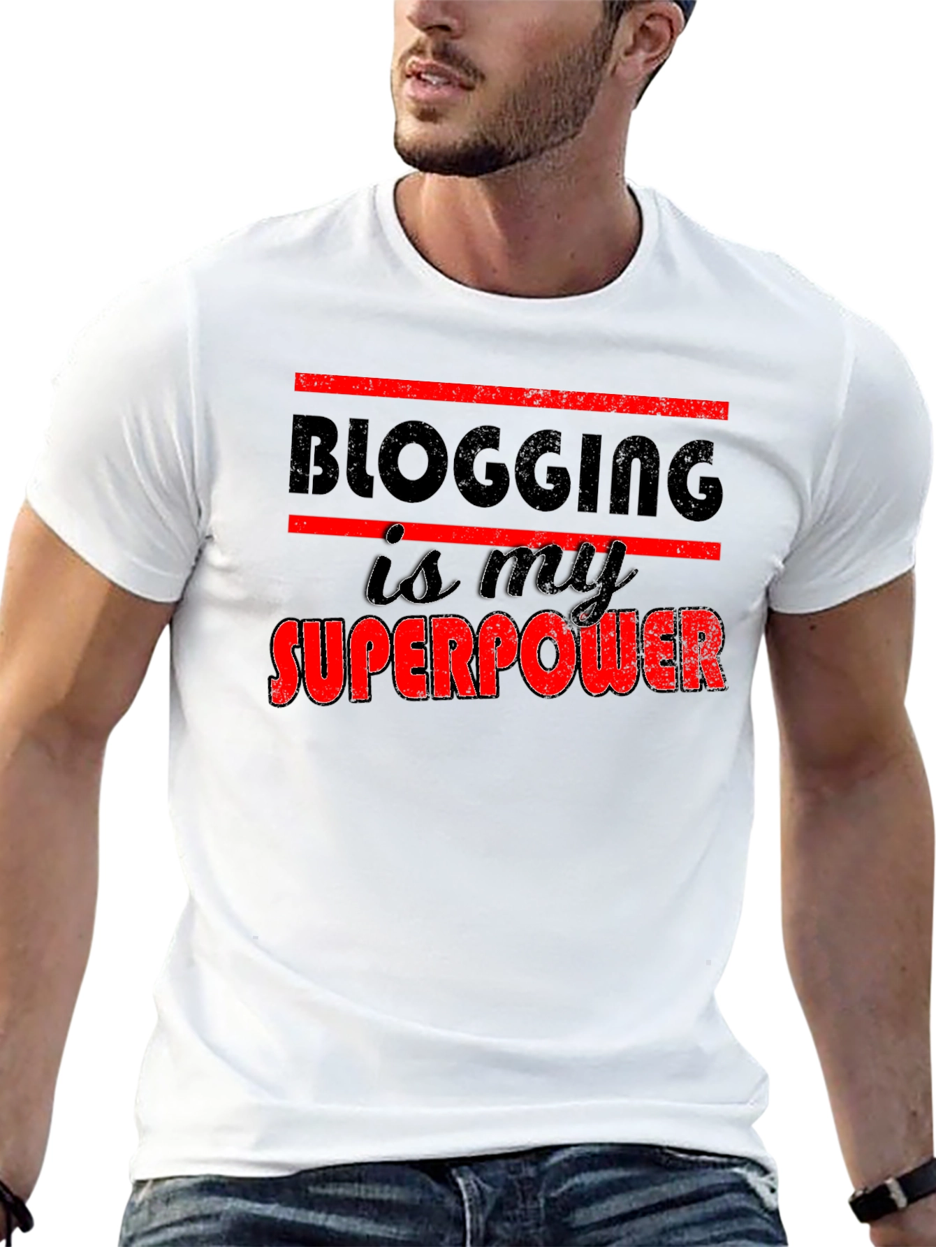Blogging is My Superpower Graphic T-Shirt