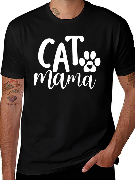 Cat Mama Graphic T-Shirt - Perfect for Cat Lovers!
