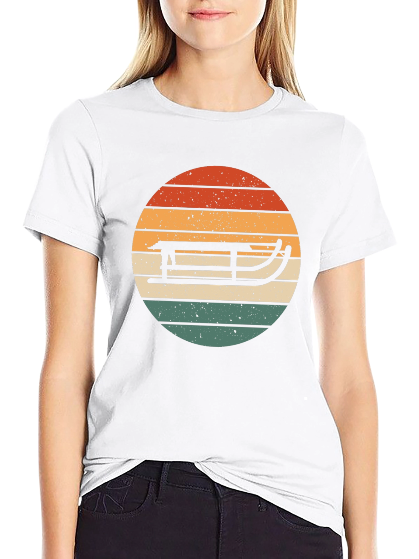 Retro Sled Sunset Graphic Tee