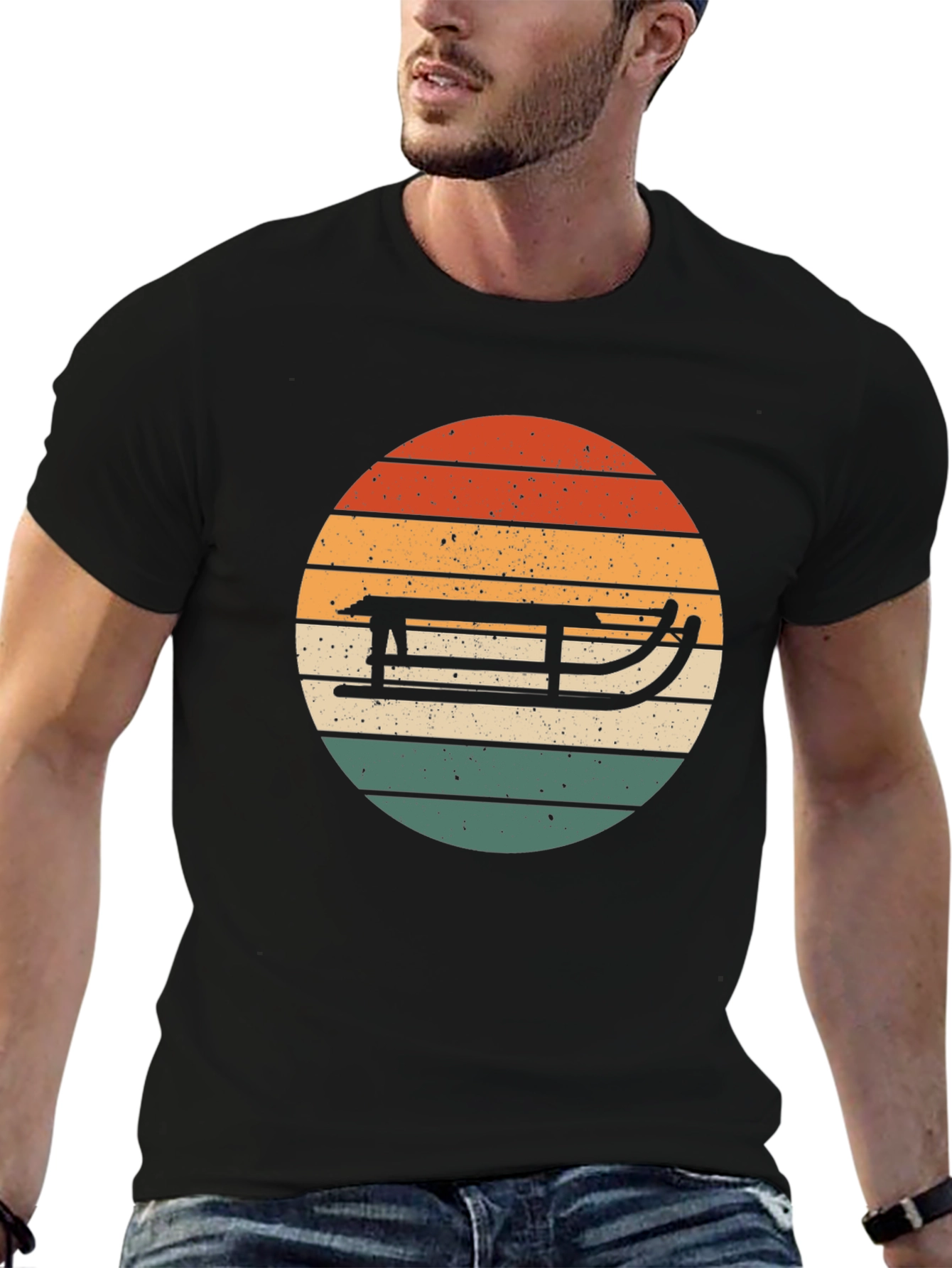 Retro Sled Sunset Graphic Tee