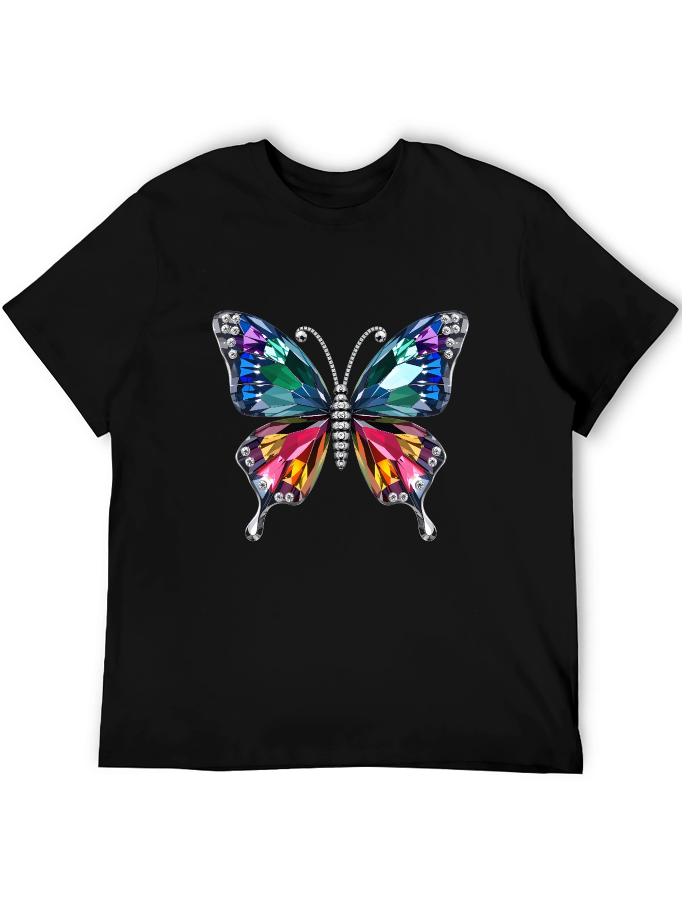 Butterfly Jewel Graphic Tee - Black