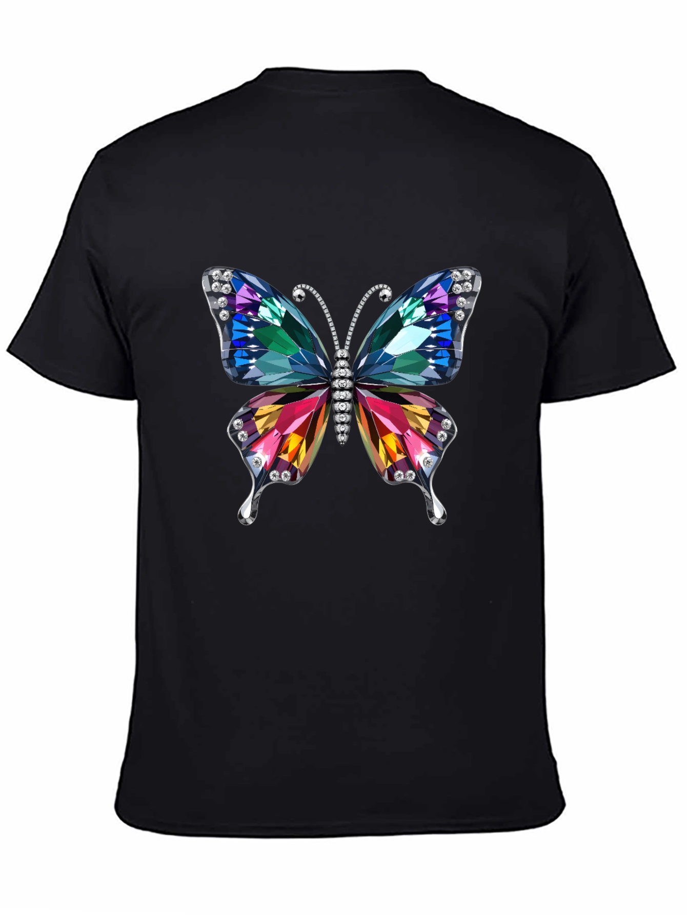 Butterfly Jewel Graphic Tee - Black