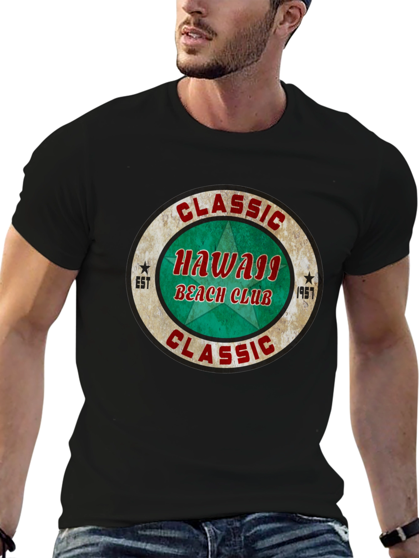 Classic Hawaii Beach Club Graphic T-Shirt