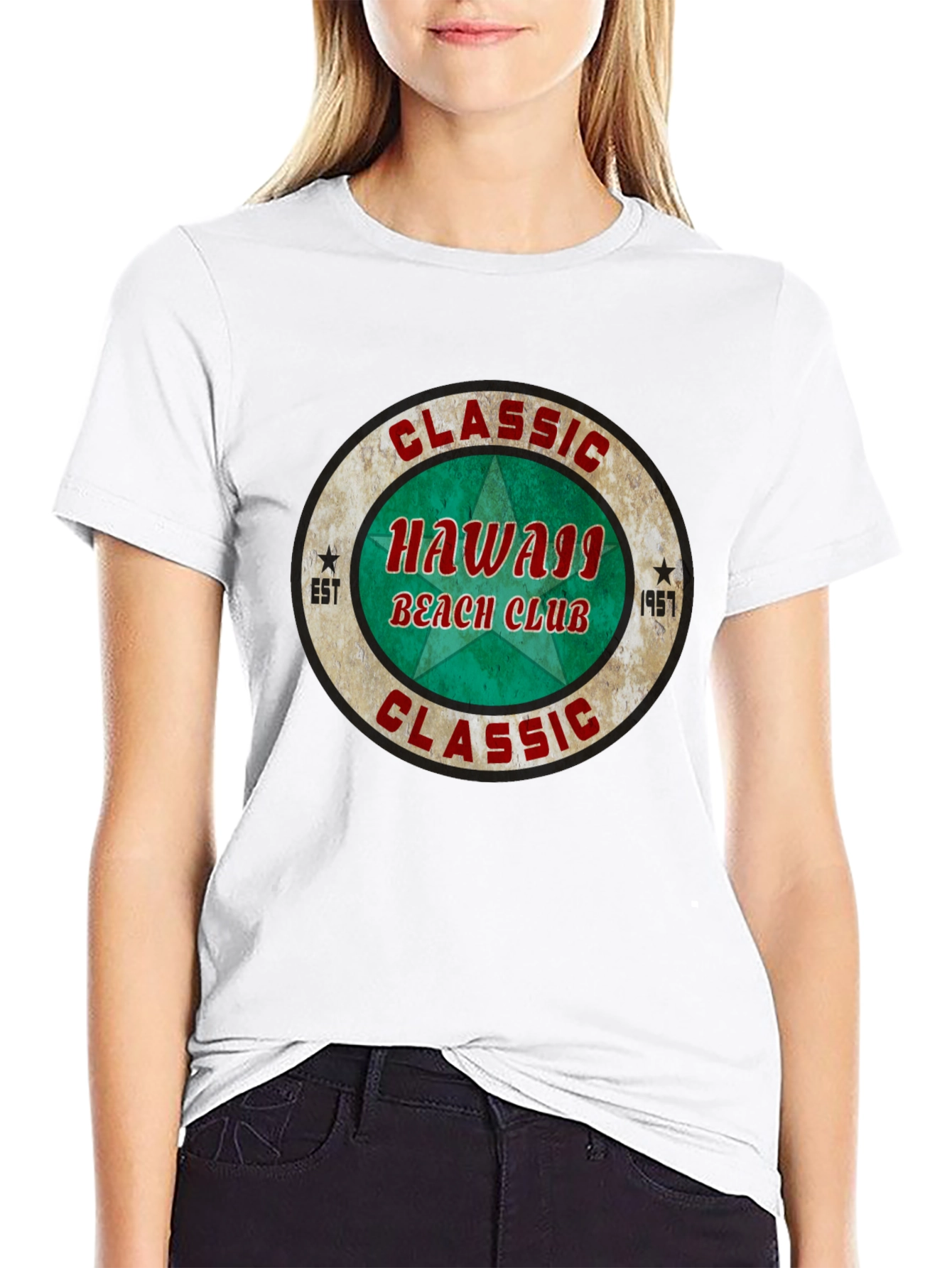 Classic Hawaii Beach Club Graphic T-Shirt