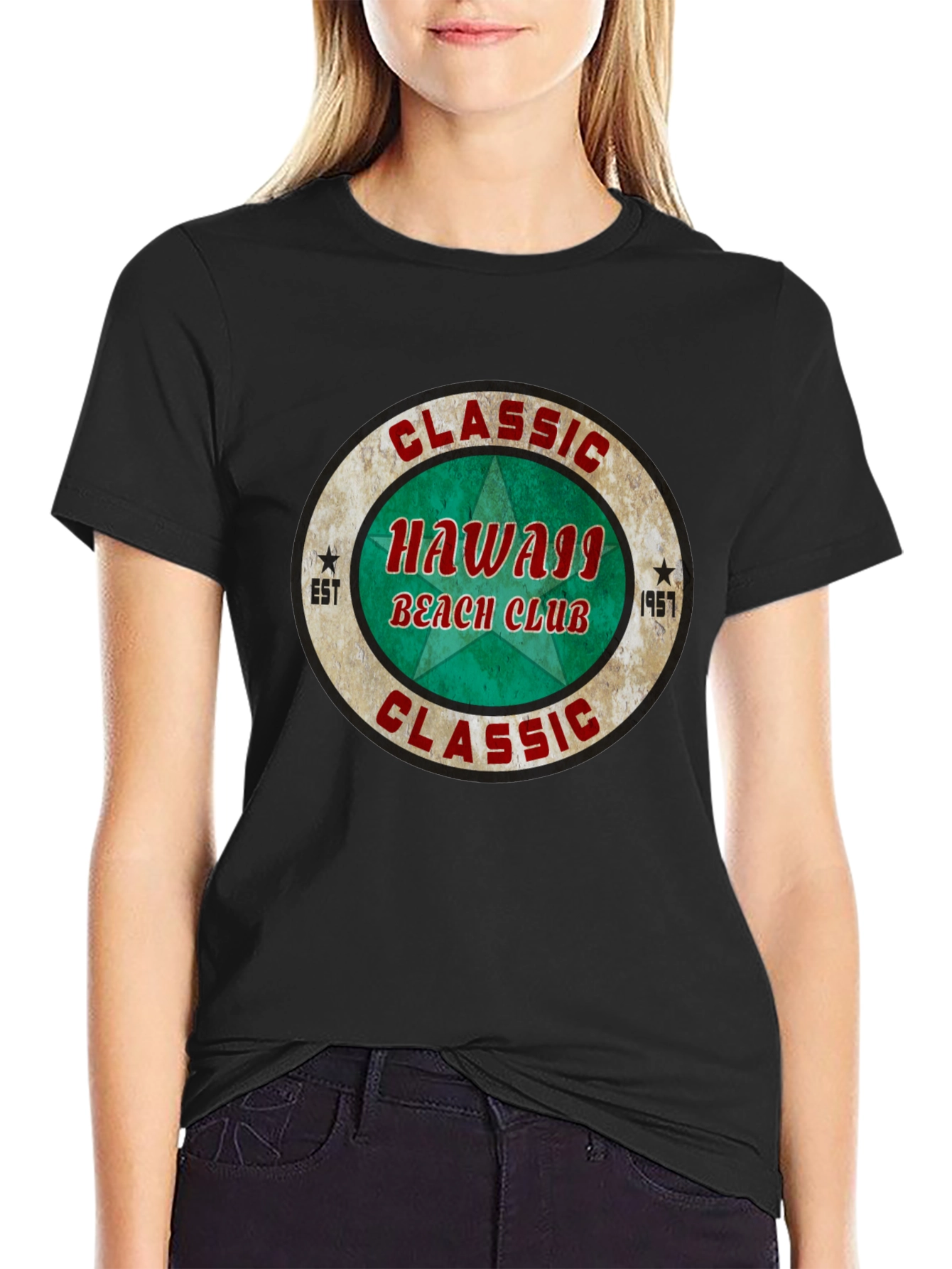 Classic Hawaii Beach Club Graphic T-Shirt