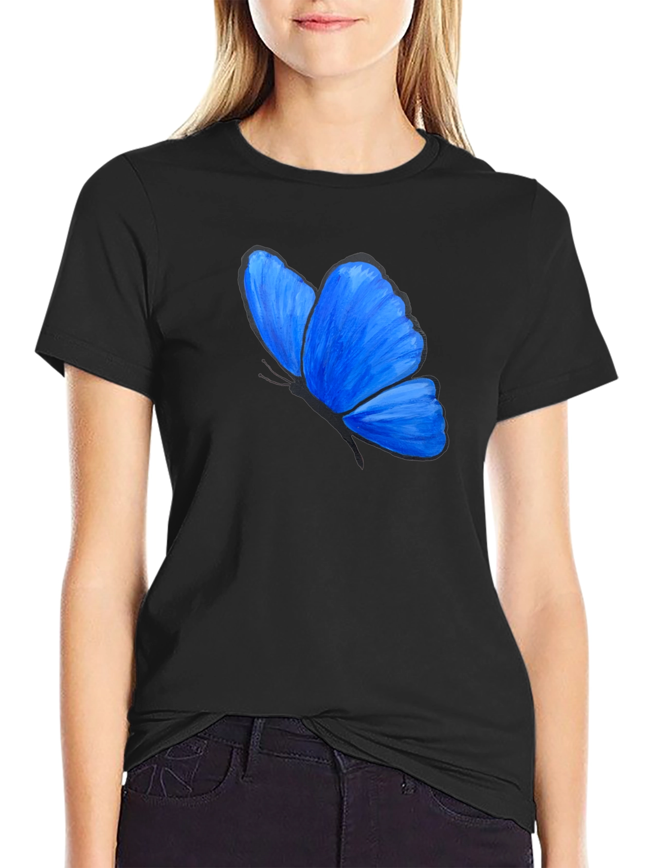 Blue Butterfly Graphic T-Shirt - Unisex