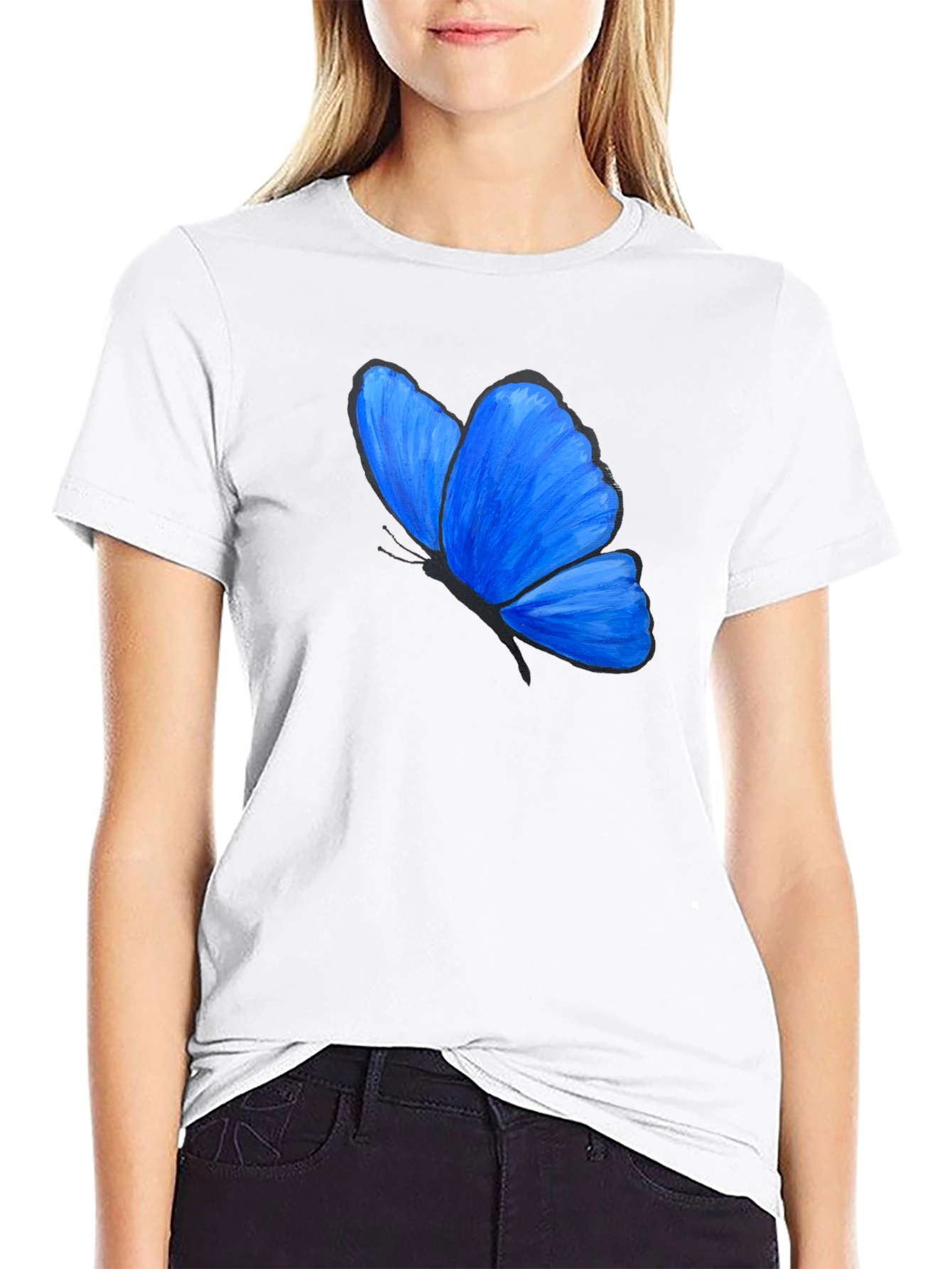 Blue Butterfly Graphic T-Shirt - Unisex
