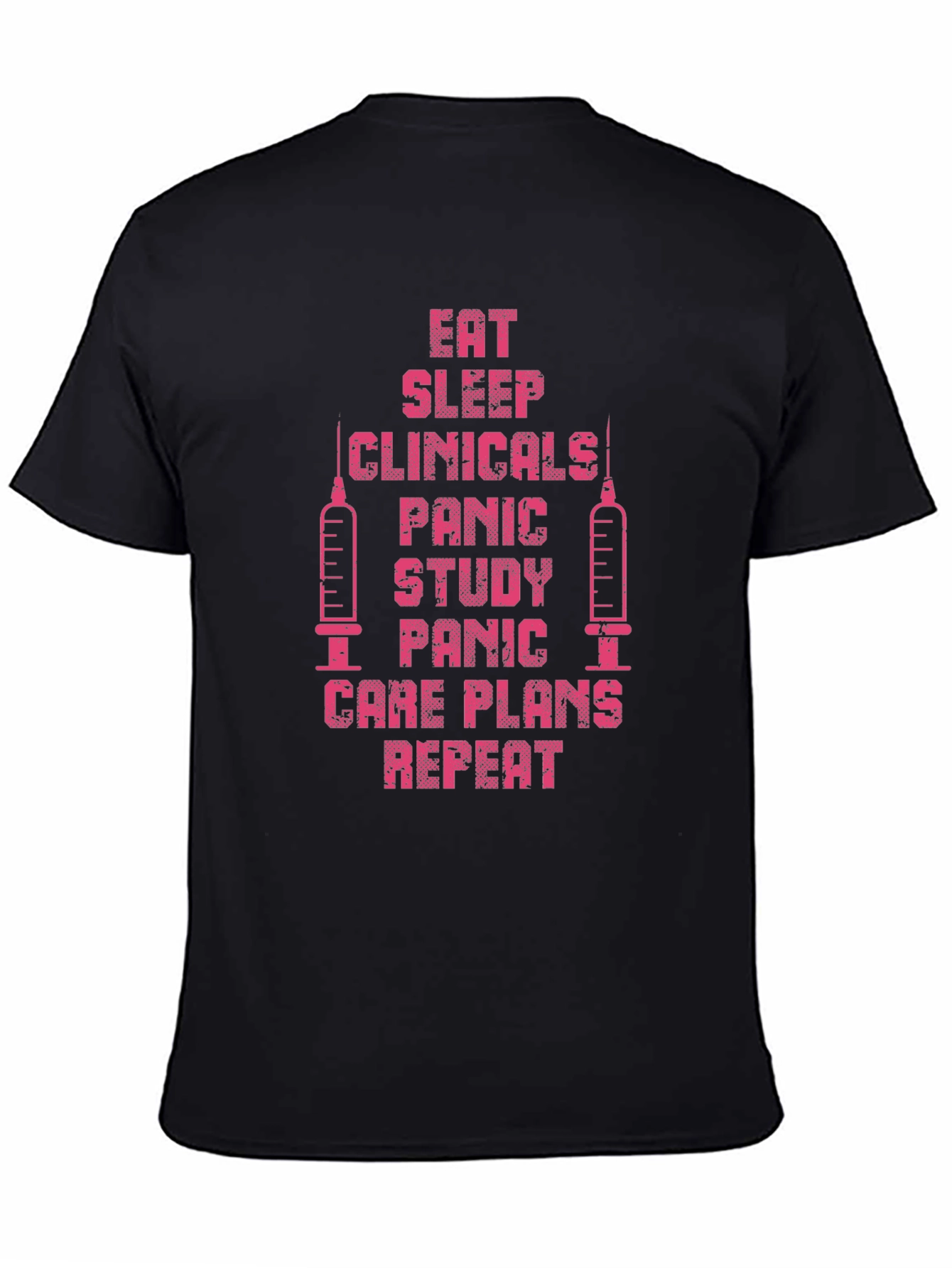 Eat Sleep Clinicals Repeat Black T-Shirt
