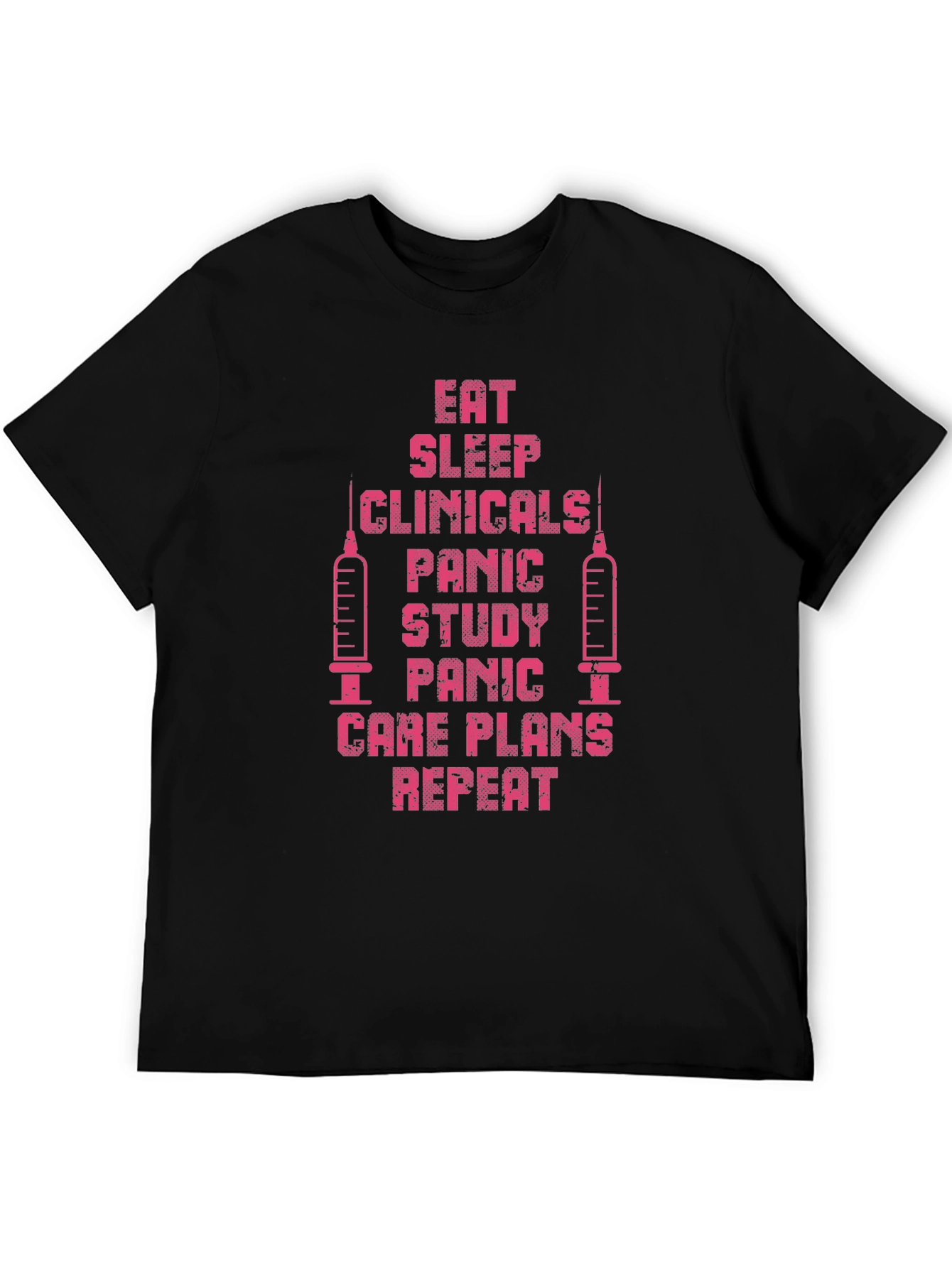 Eat Sleep Clinicals Repeat Black T-Shirt