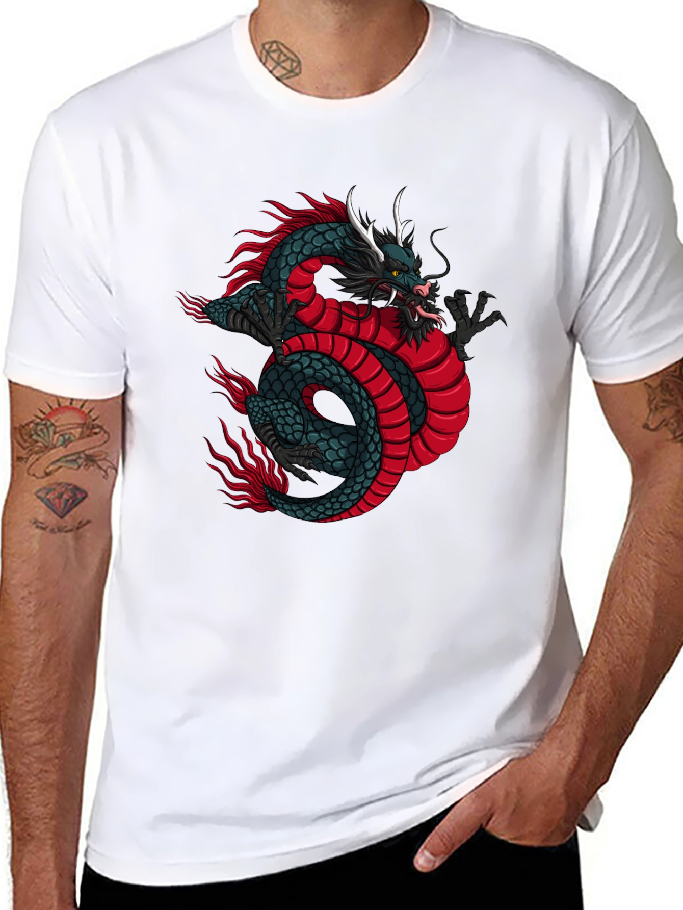 Dragon Graphic Tee - Mens Black T-Shirt