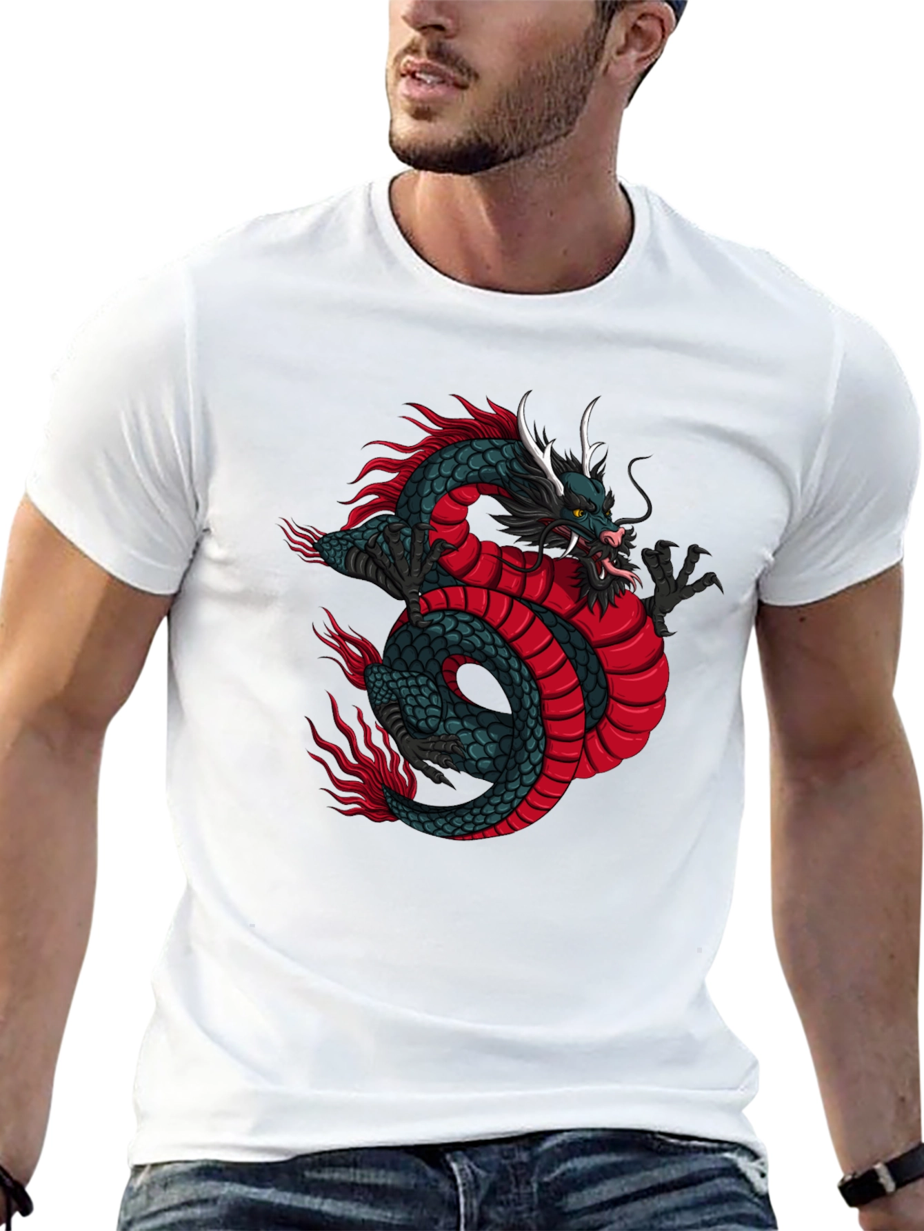 Dragon Graphic Tee - Mens Black T-Shirt