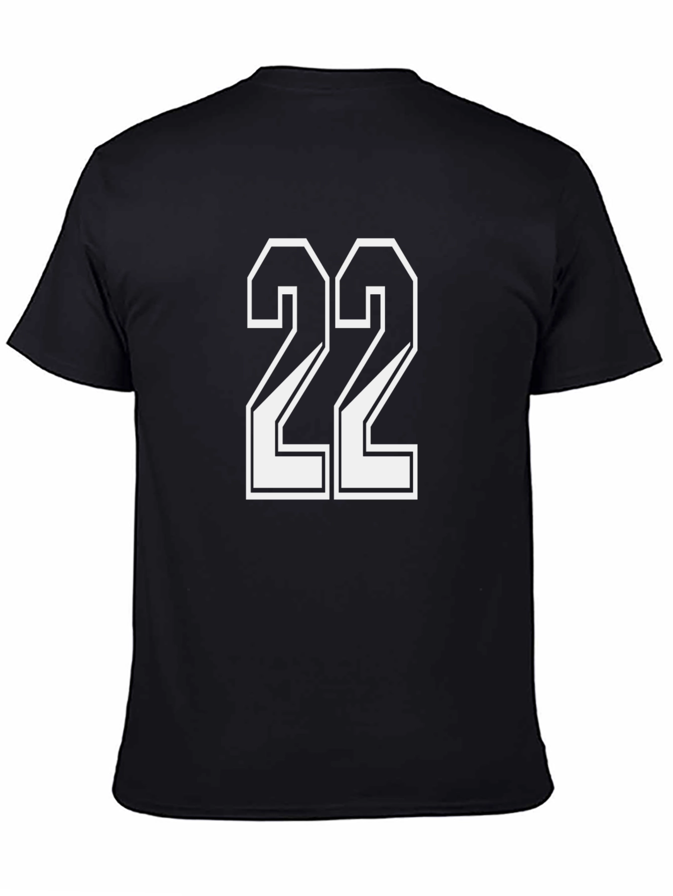 Number 22 Graphic Tee - Stylish Black Cotton T-Shirt
