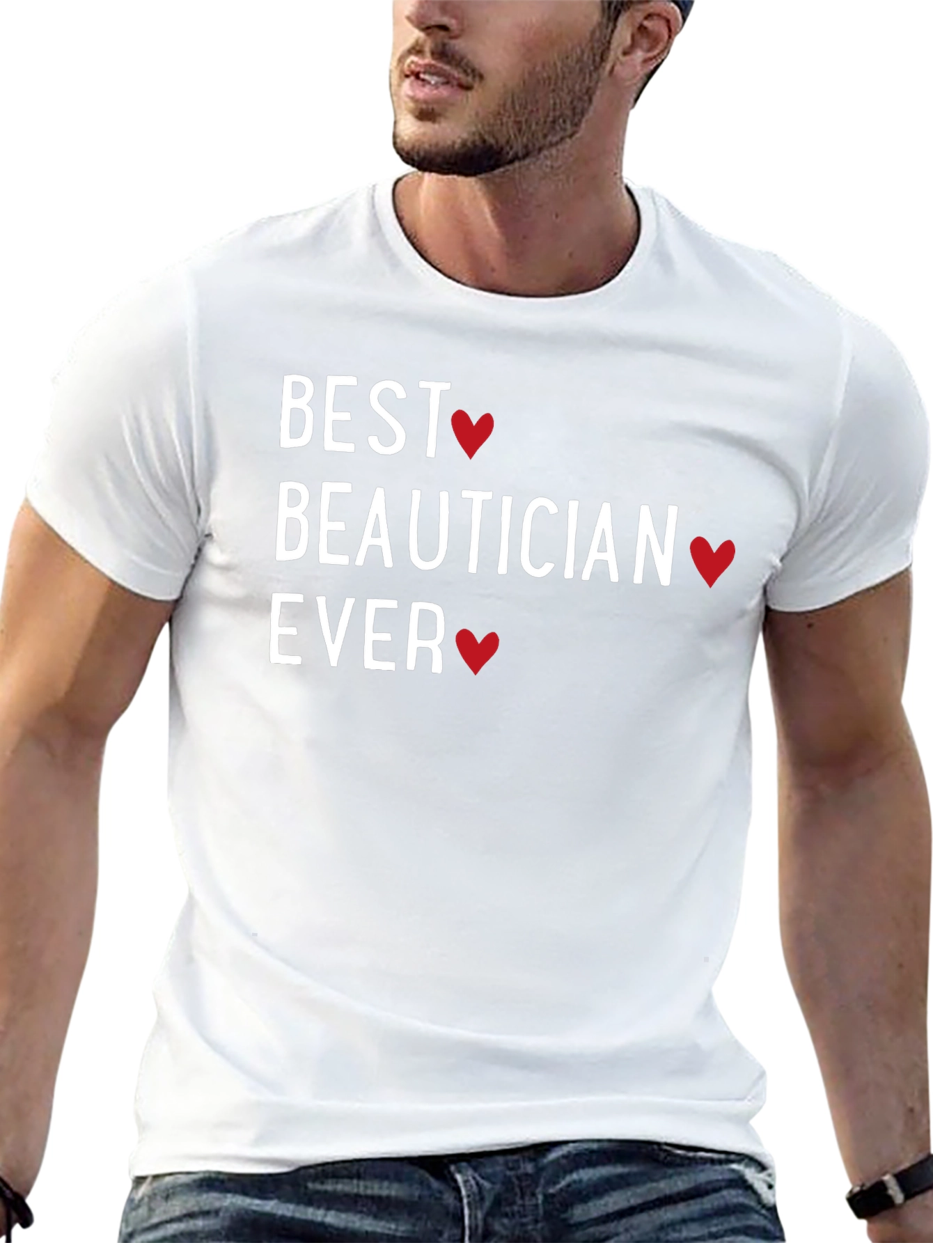 Best Beautician Ever T-Shirt Heart Detail