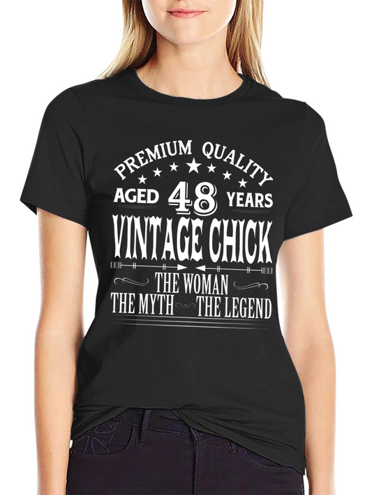 Vintage Chick 48th Birthday Premium Quality T-Shirt