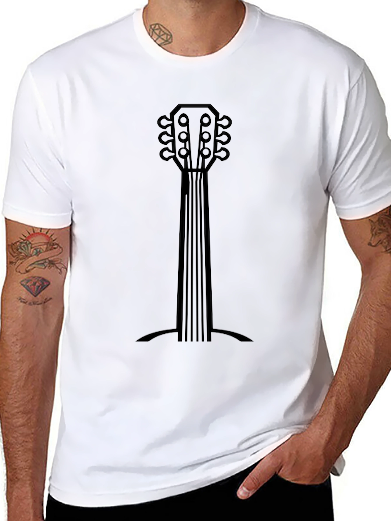 Guitar Neck Graphic Tee - Musician T-Shirt