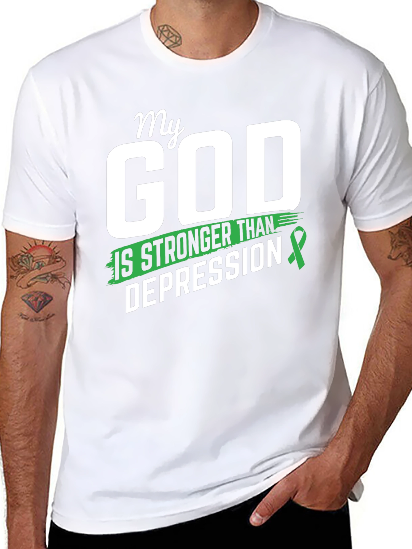 My God Is Stronger Than Depression T-Shirt