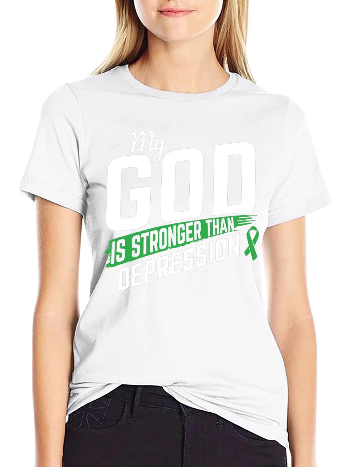 My God Is Stronger Than Depression T-Shirt