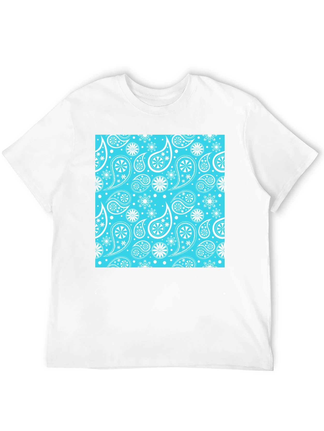 Paisley Pattern Black Tee