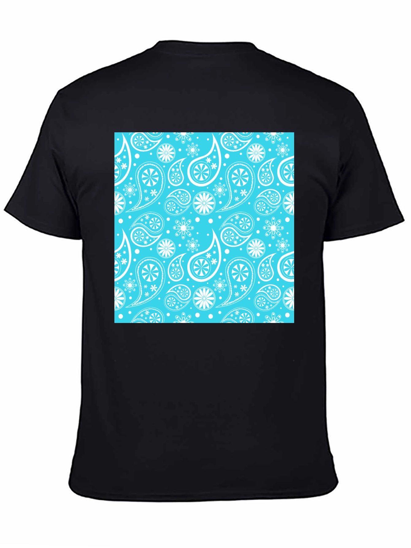 Paisley Pattern Black Tee