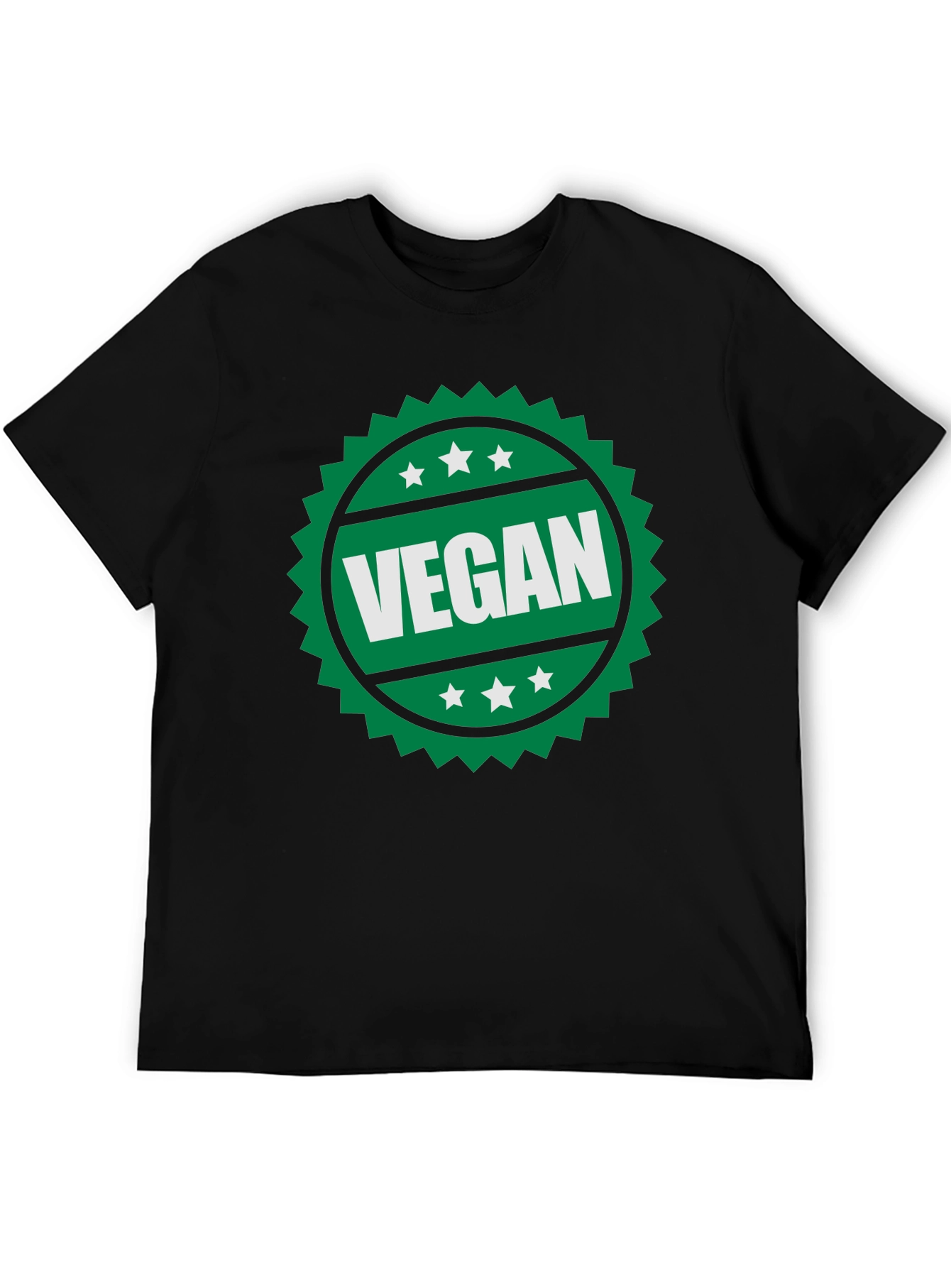 Vegan T-Shirt - Green Badge Design