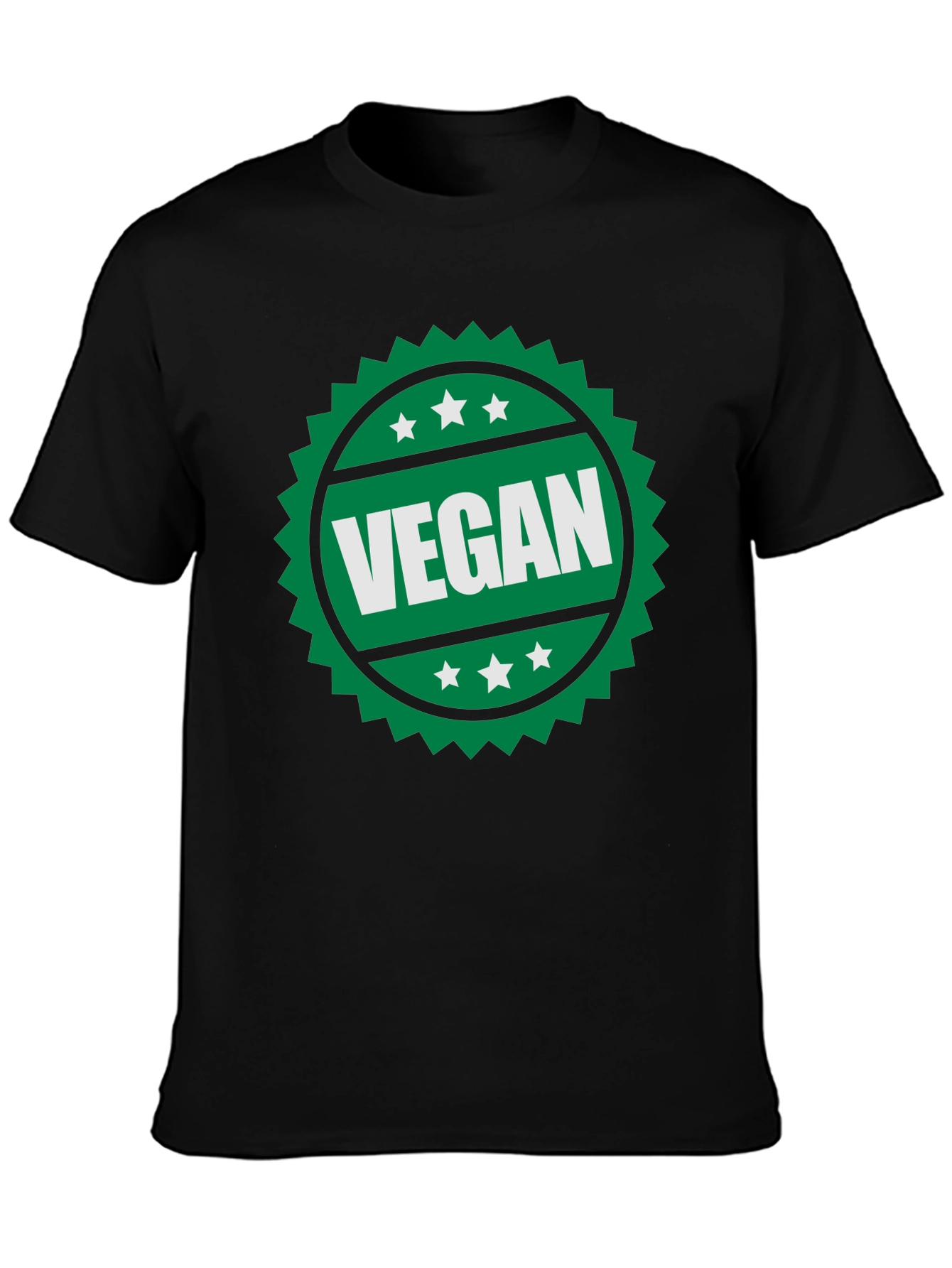 Vegan T-Shirt - Green Badge Design