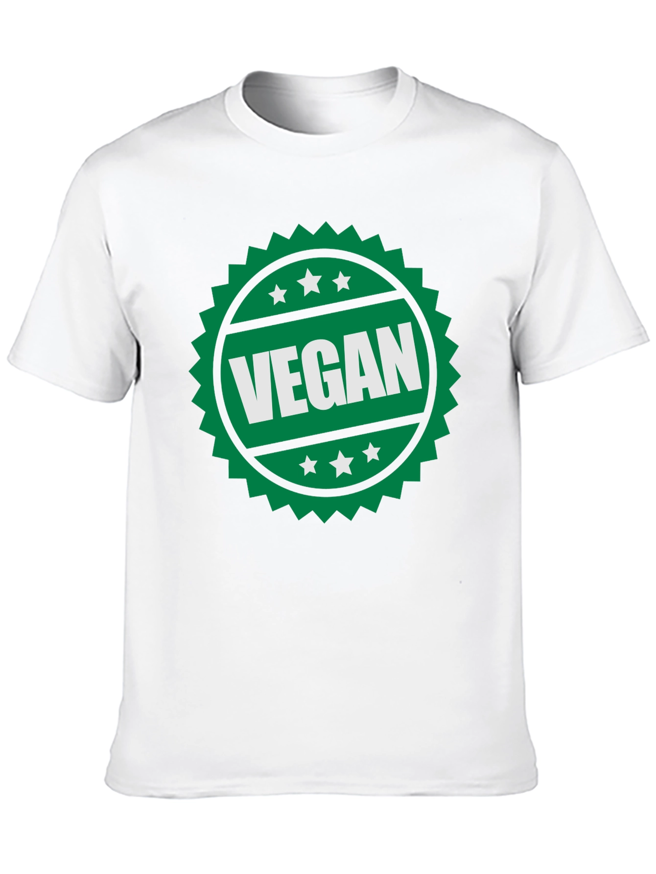 Vegan T-Shirt - Green Badge Design