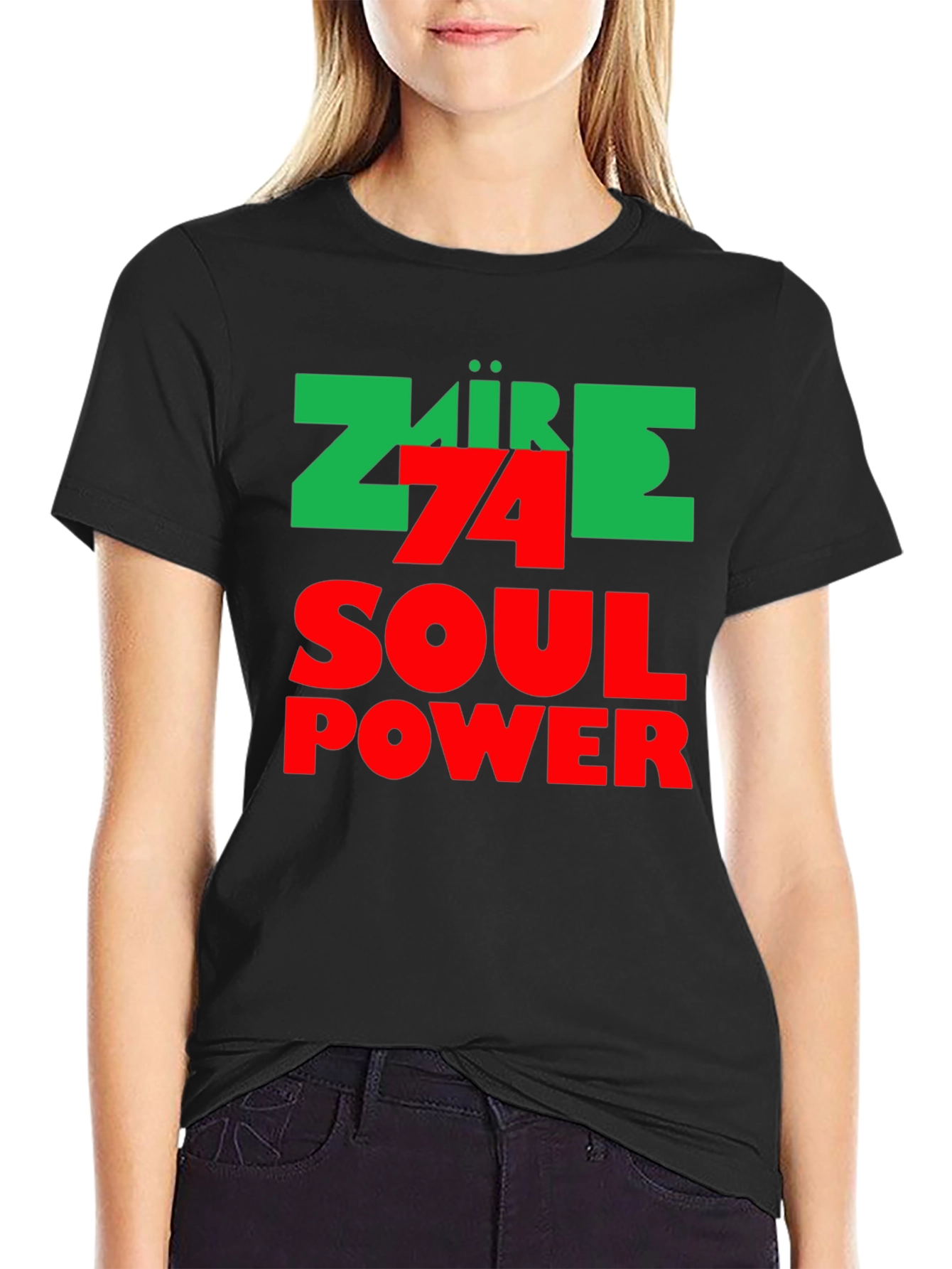 Zaire 74 Soul Power Black Graphic Tee