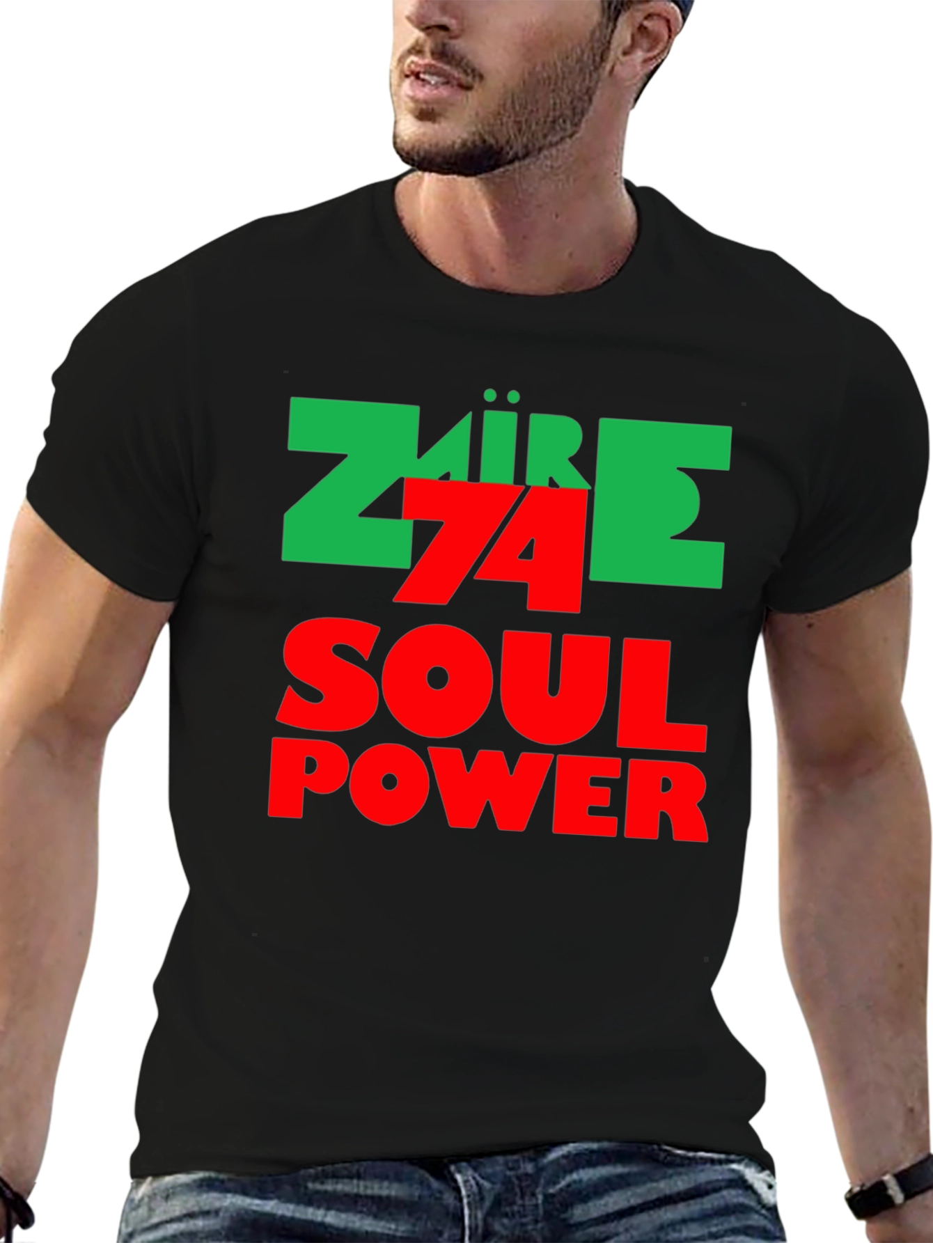 Zaire 74 Soul Power Black Graphic Tee
